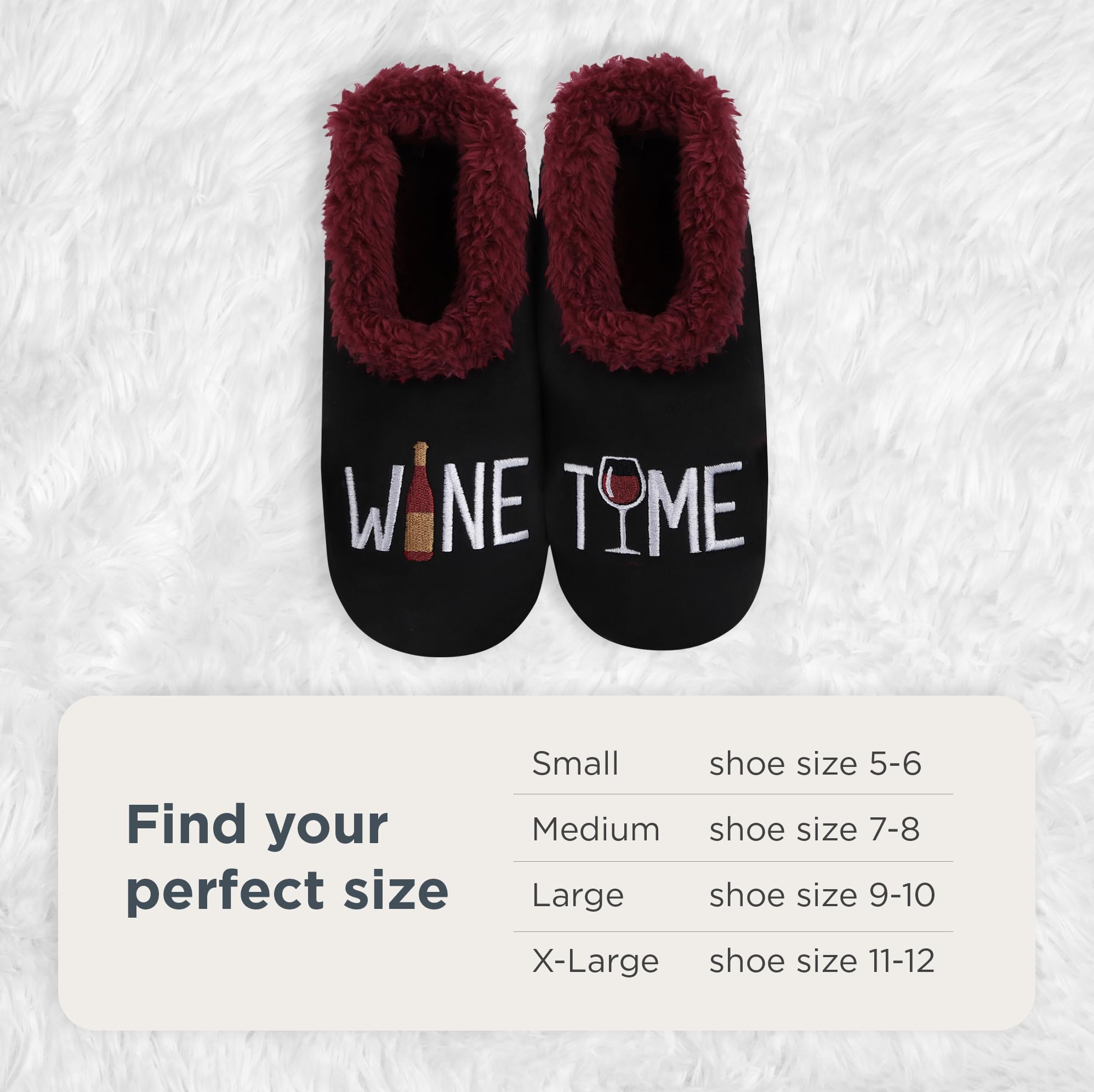 Cozy Sherpa-Lined Slipper Socks for Women - Non-Slip Fuzzy Winter Slippers with Warm Fleece Lining - Perfect for Indoor Comfort, Lounge Wear & Cold Weather Relaxation