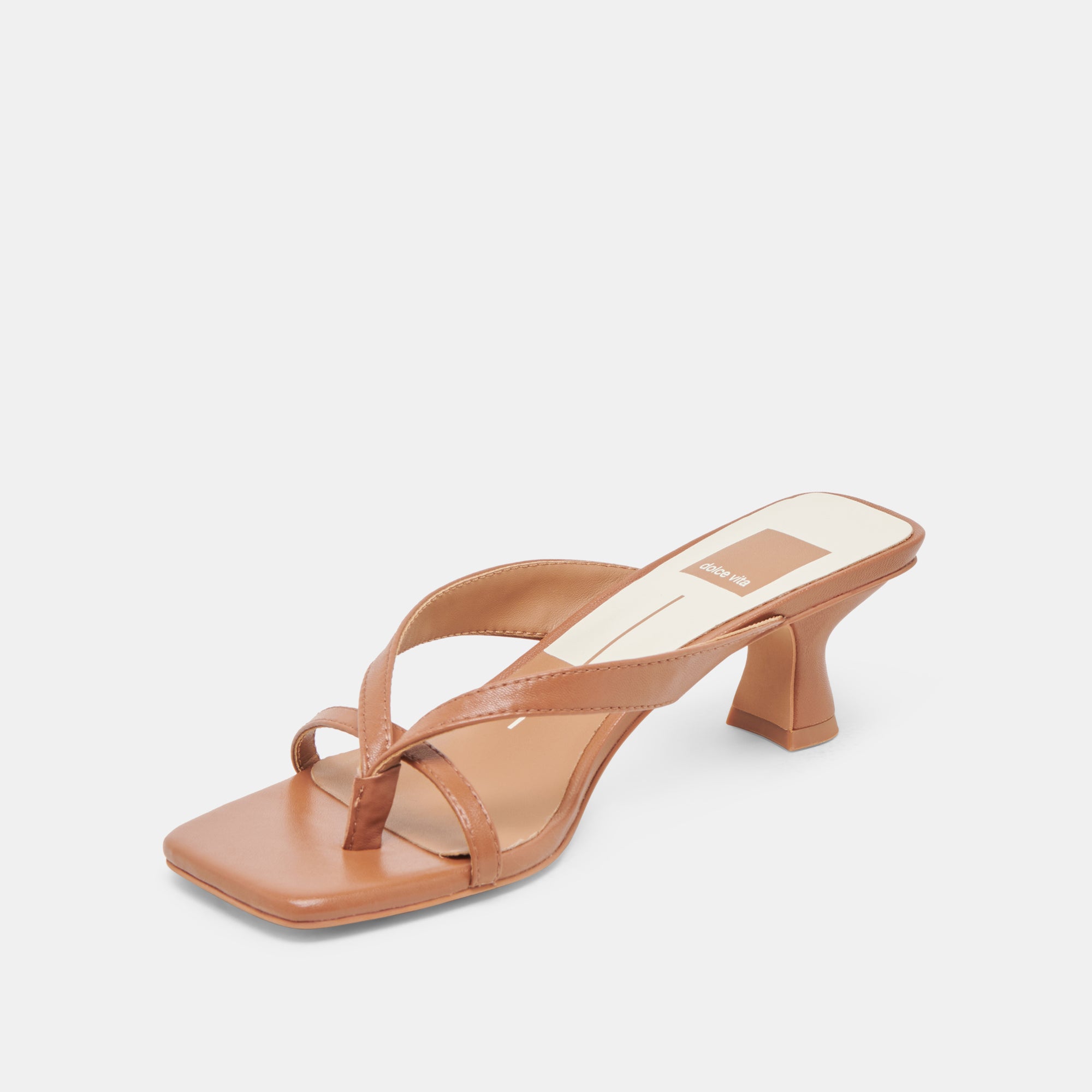BREVEL Women's Saddle Leather Heels - Comfortable High Heel Pumps for Work, Party & Evening Wear