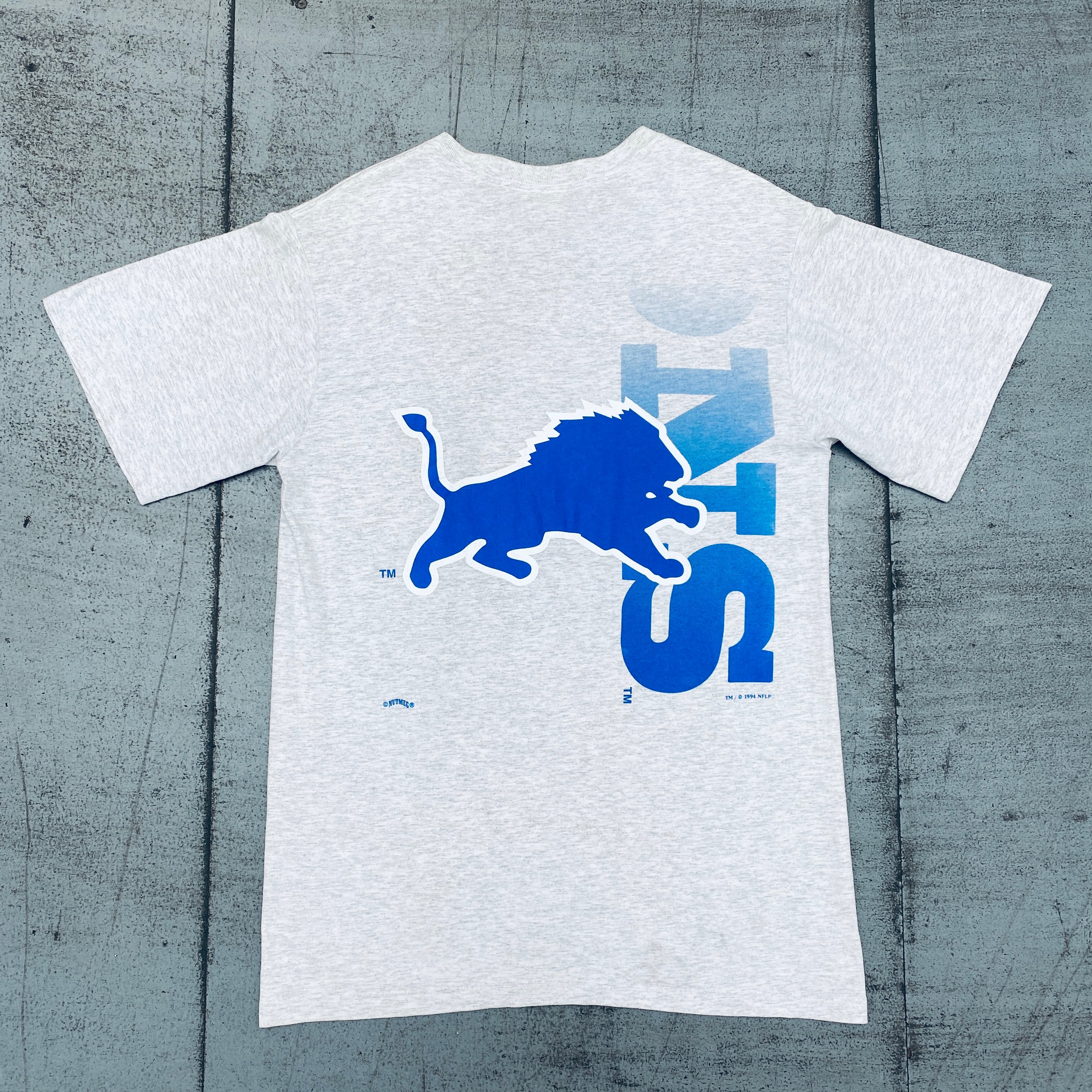 1994 Detroit Lions Nutmeg Mills Graphic Tee - Vintage NFL Football T-Shirt (Medium/Large) - Perfect for Game Day, Sports Bars & Retro Fashion