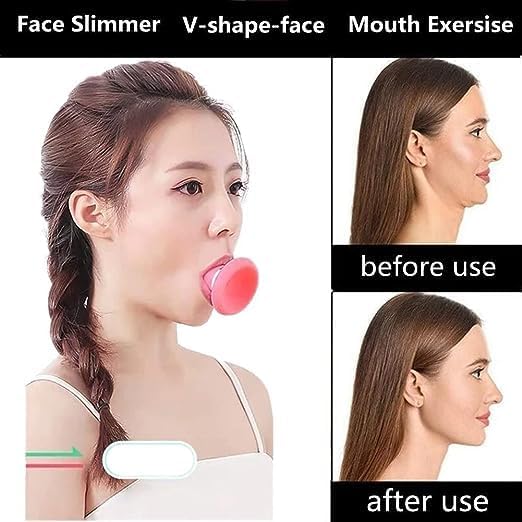 Jaw and Neck Toning Exerciser for Women - Face Lift & Skin Firming Device, V-Shape Double Chin Reducer, Portable Anti-Wrinkle Mouth Exercise Tool for Slimming - Perfect for Home Gym, Travel & Daily Beauty Routine