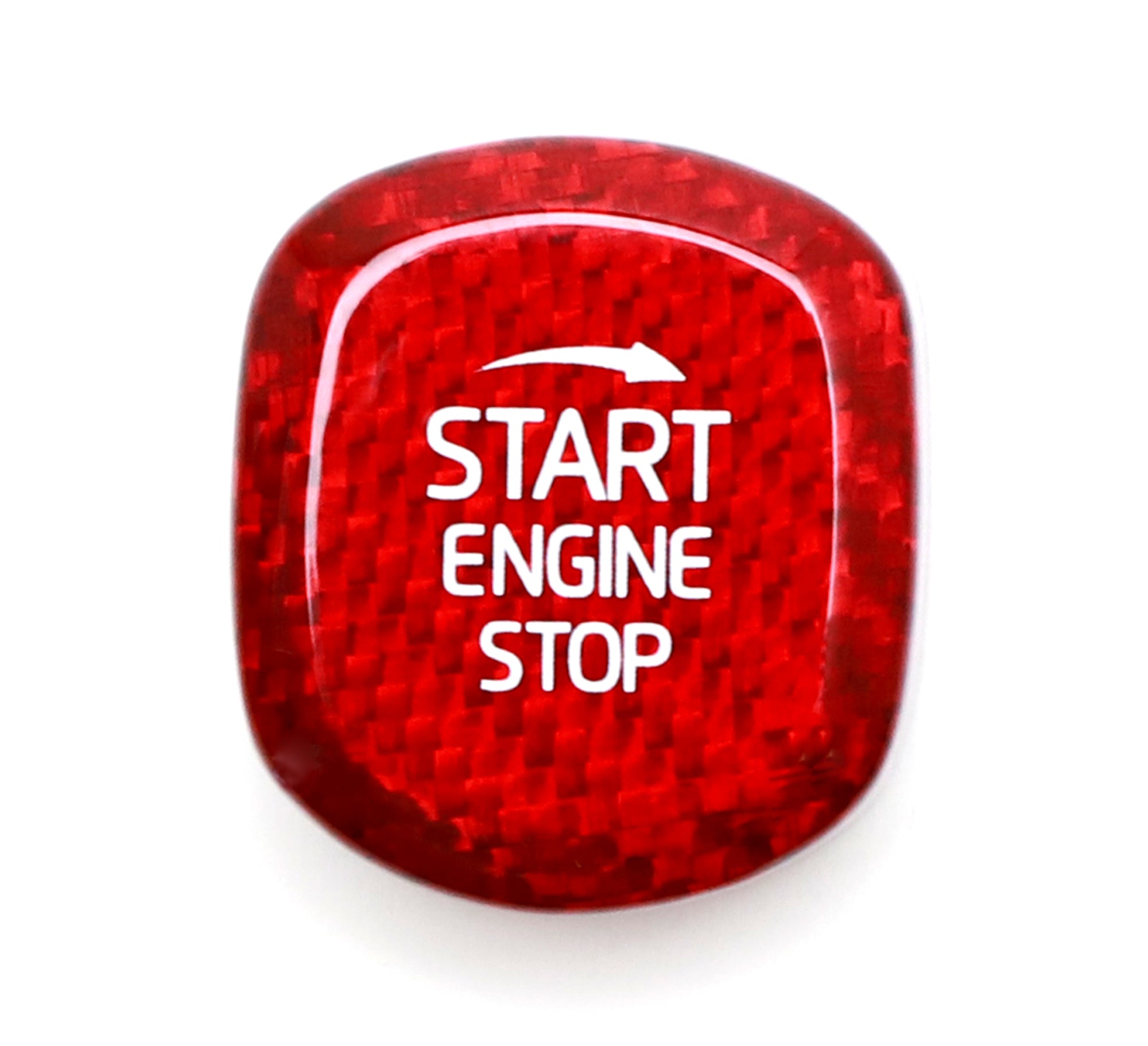 3D Red Carbon Fiber Engine Start/Stop Button Cover for Volvo XC60 XC90 S90 S60 V90 V60 - Premium Car Accessory for Enhanced Interior Styling & Driving Experience