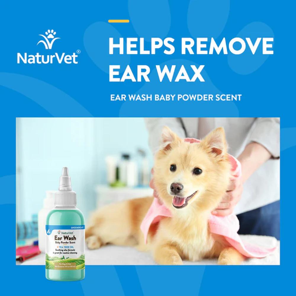 Natural Tea Tree Oil Ear Wash for Dogs & Cats - Gentle Ear Cleaning Solution for Pets with Itchy Ears & Infections - Perfect for Regular Ear Care & Maintenance