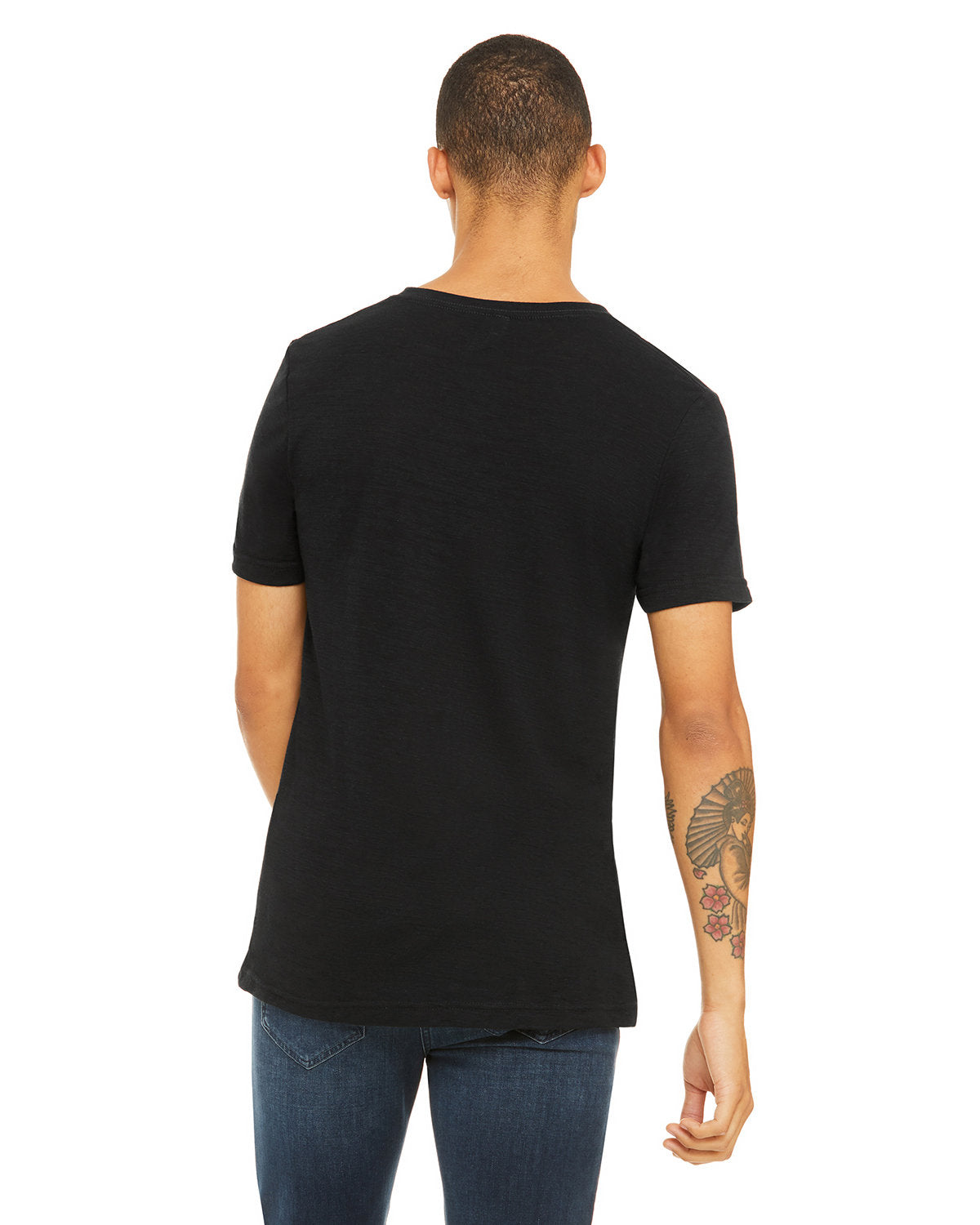 Bella + Canvas 3655C Unisex Textured Jersey V-Neck T-Shirt - Soft Cotton Tee for Men & Women - Perfect for Casual Wear, Layering, and Everyday Comfort