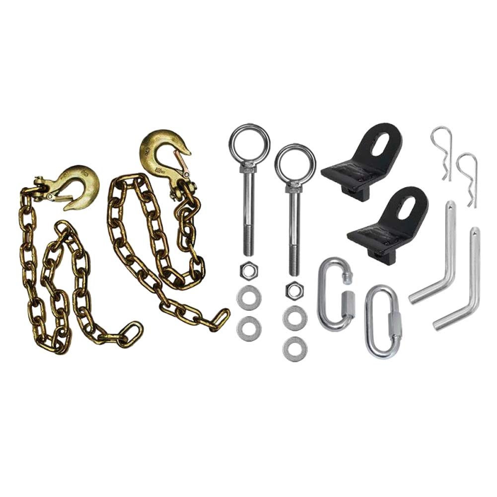 Andersen Hitches Ultimate Connection Safety Chains with Rail Tabs - Heavy Duty Trailer Safety Chains for Towing, Hauling & Securing Loads - Perfect for Boats, RVs, Utility Trailers & Off-Road Adventures
