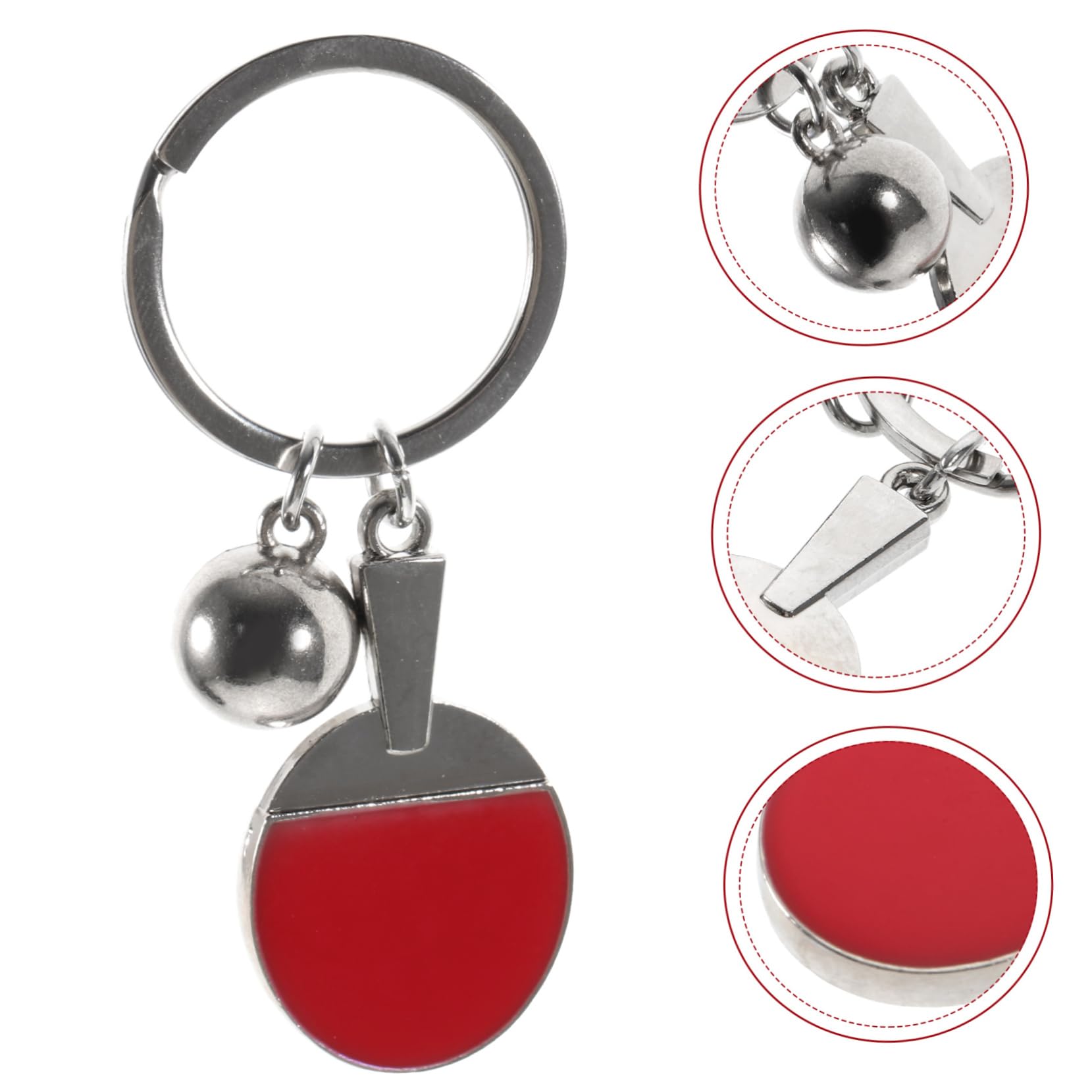 WESIEVYA Table Tennis Keychain - Sports Keychain for Women, Zinc Alloy Key Ring - Perfect for Gym Bags, Backpacks, and Tennis Accessories