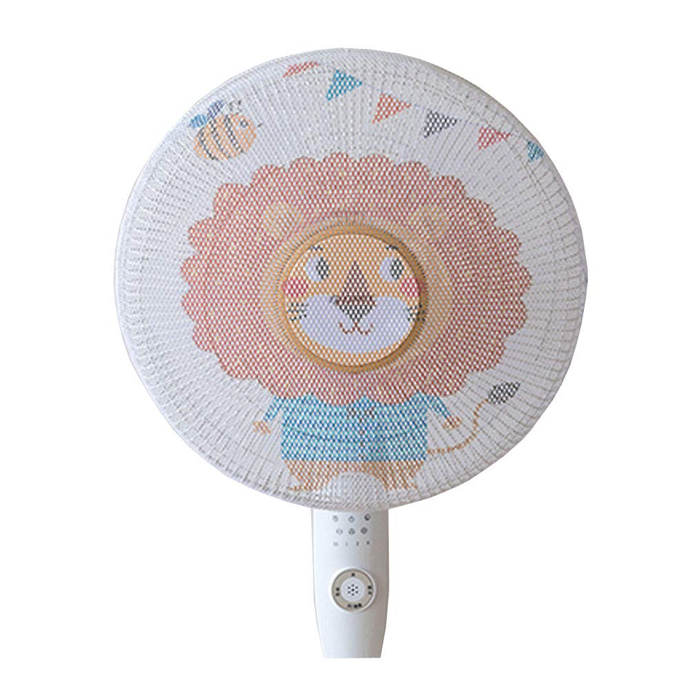 2 Pack Cute Cartoon Fan Dust Cover - Washable & Dustproof Safety Net with Finger Protector for Kids, 18 Inch (A01) - Perfect for Home, Office, and Nursery Use