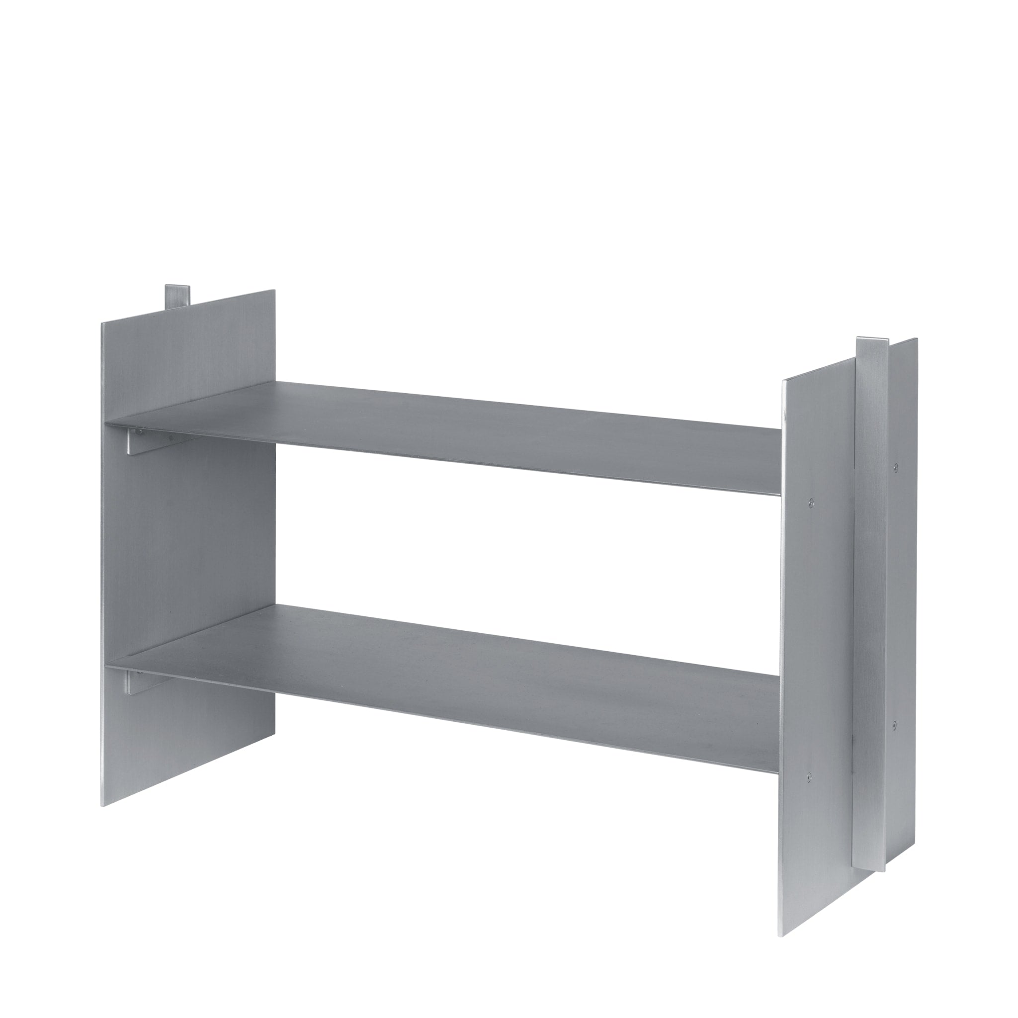 FERM LIVING Lager Low Rack - Aluminum Shoe Rack for Entryway, Modern Shoe Storage Organizer for Hallway, Living Room & Bedroom - Space Saving Shoe Shelf for Small Spaces