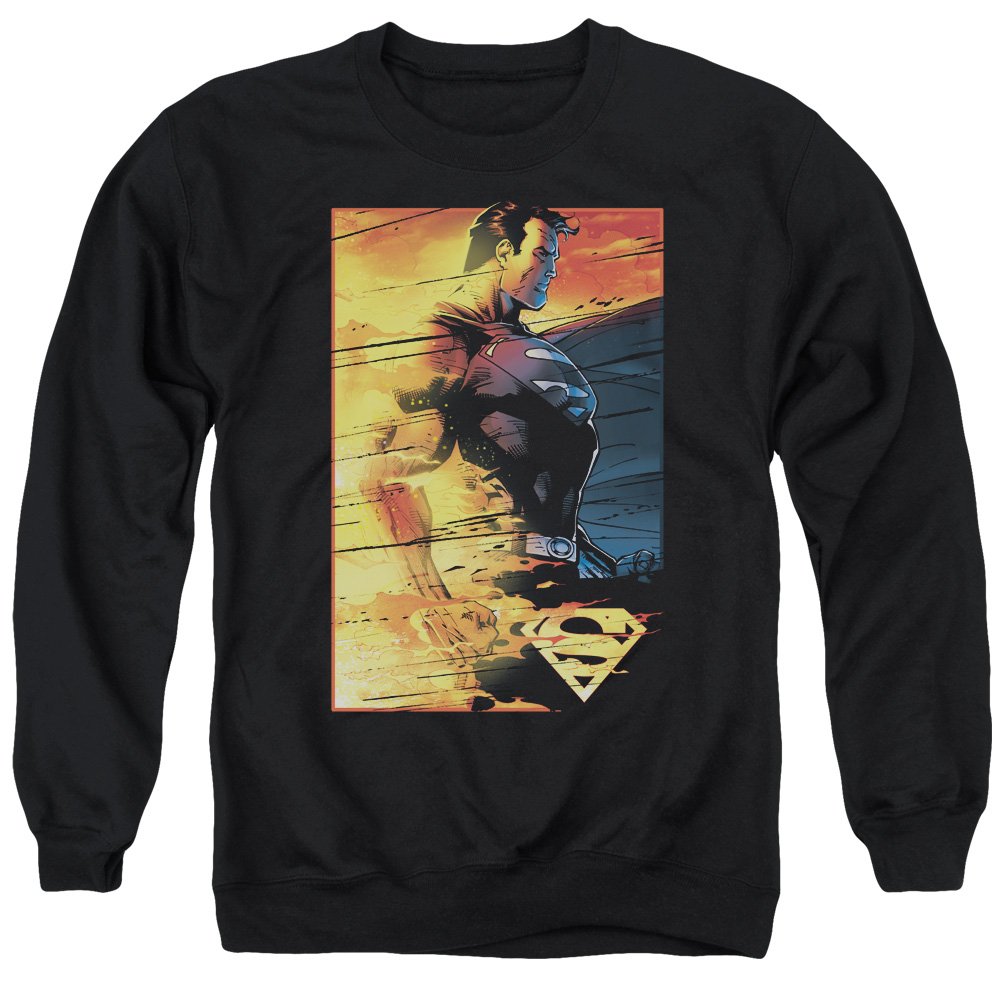 Superman Fireproof Unisex Crewneck Sweatshirt for Adults - Flame Resistant Casual Wear for Men & Women - Perfect for Outdoor Activities, Work Safety & Superhero Cosplay