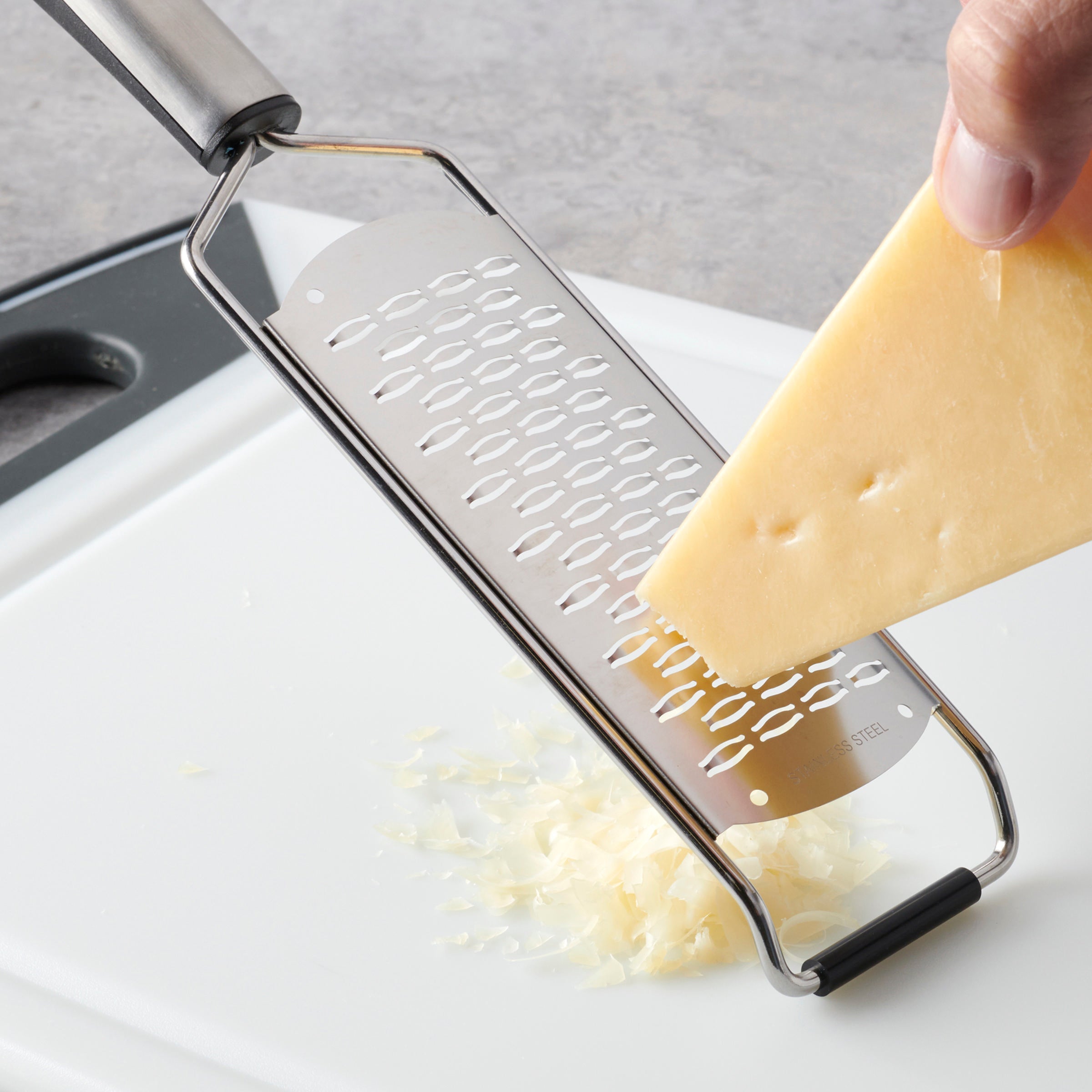 Premium Stainless Steel Kitchen Grater - 4 Sided Multi-Function Cheese, Vegetable & Nut Grater for Cooking, Baking & Garnishing - Durable & Rust-Resistant for Home & Professional Use