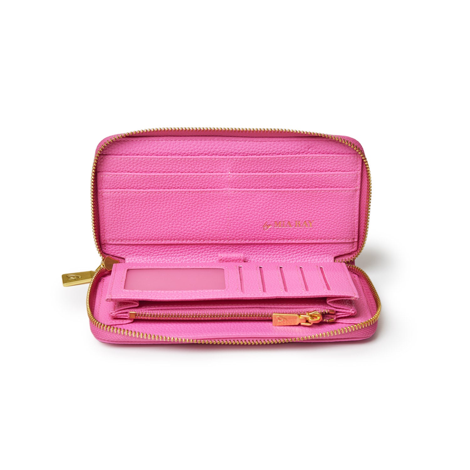 Standard Pebble Wallet - Slim RFID Blocking Minimalist Wallet for Women & Men - Hot Pink - Perfect for Travel, Shopping & Everyday Use
