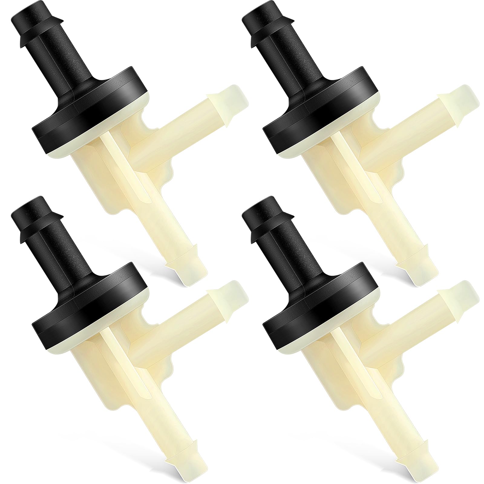 YG193 Vacuum Check Valve - 4 Pcs Automotive Vacuum Line Check Valve Switch Replacement Parts for Car Repair & Maintenance | Perfect for Engine Vacuum System, Brake Booster & HVAC Applications