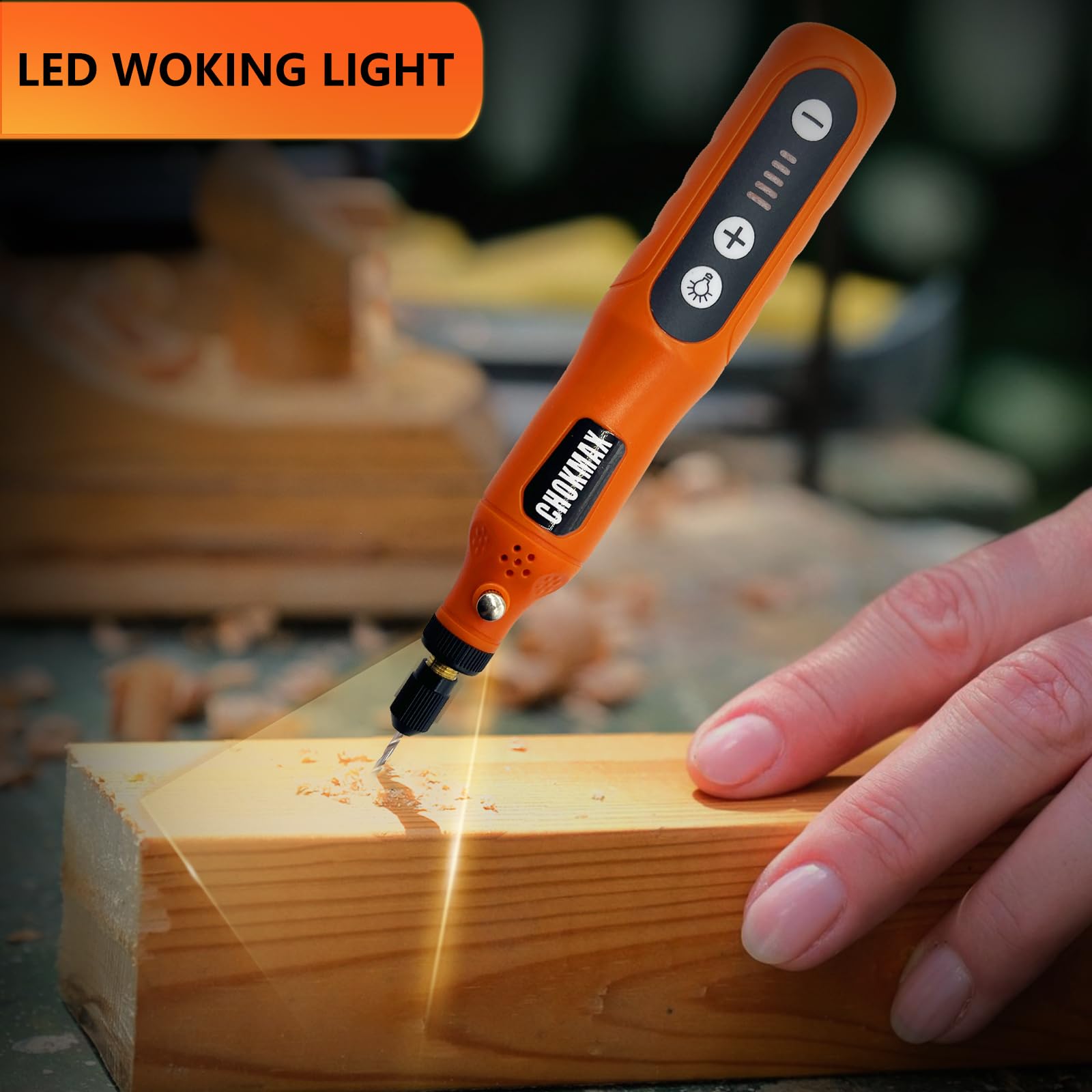 5-Speed Mini Cordless Rotary Tool Kit with 72 Accessories & LED Light - USB-C Rechargeable for Engraving, Sanding, Polishing, Drilling - Perfect for DIY Crafts, Jewelry Making, Woodworking & Home Repairs
