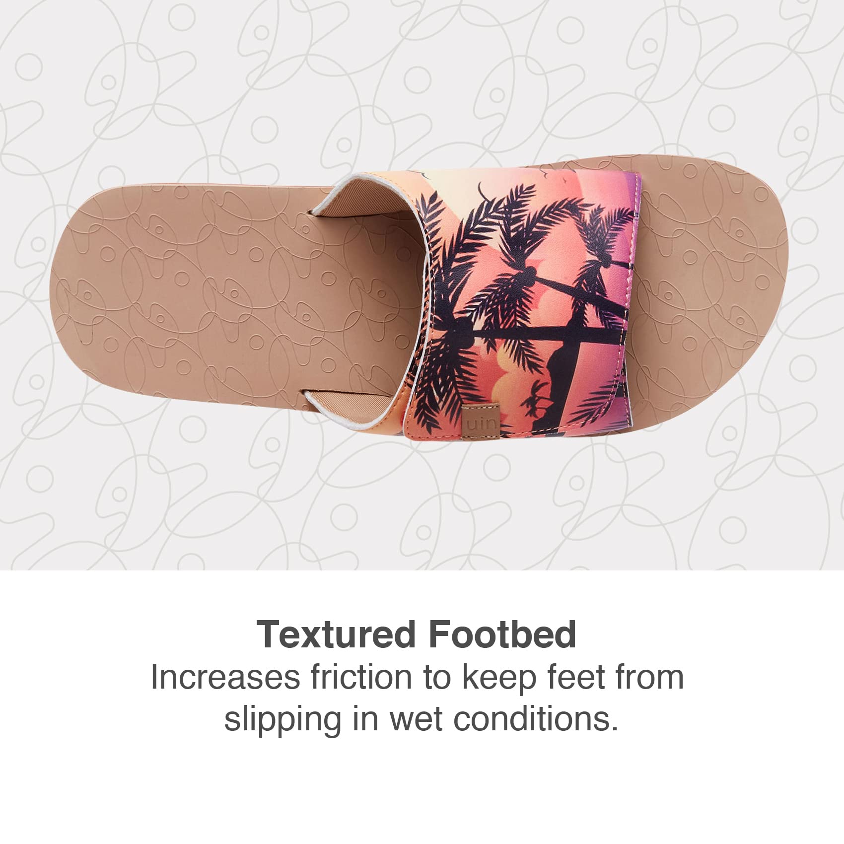 UIN Men's Flip Flops - Comfortable Beach Sandals with Artistic Painting Design for Summer Travel & Casual Wear - Perfect for Poolside, Vacation and Outdoor Activities