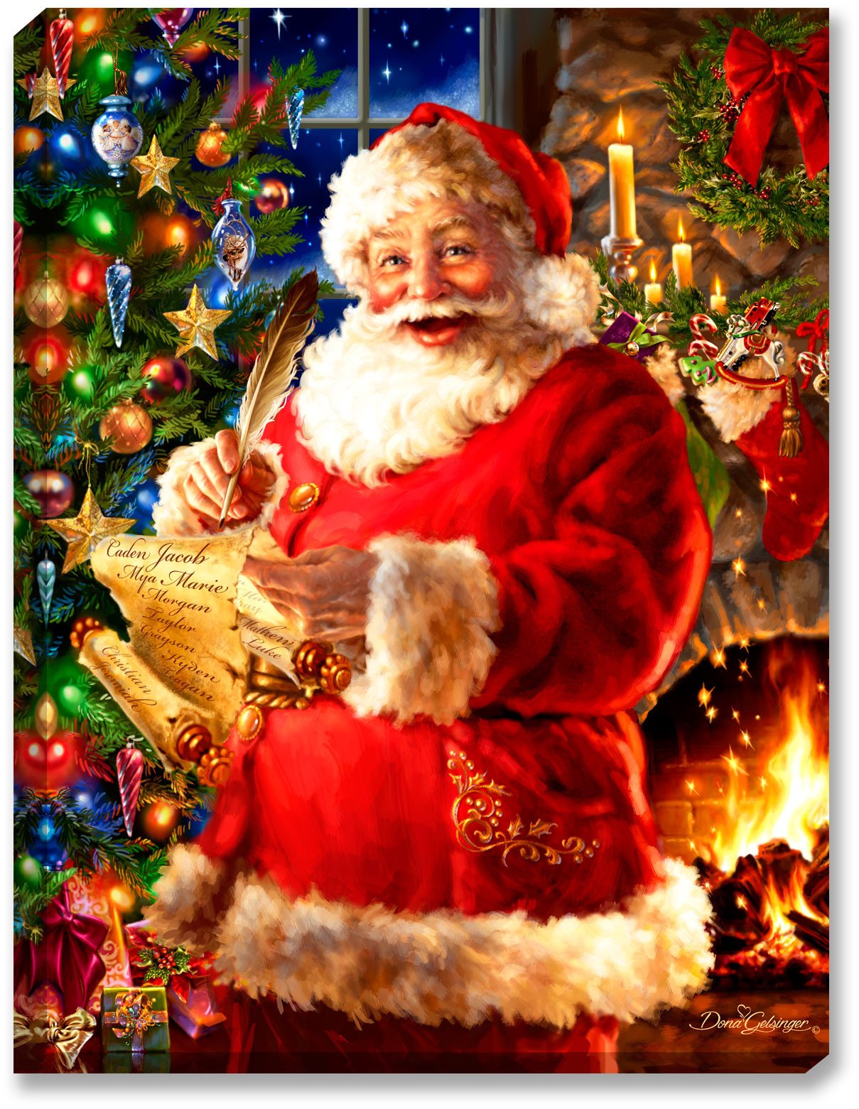 Glow Decor - 18x24 Inch Christmas LED Backlit Wall Art with Remote Control - Battery Included - Holiday Home Decor for Living Room, Bedroom & Office
