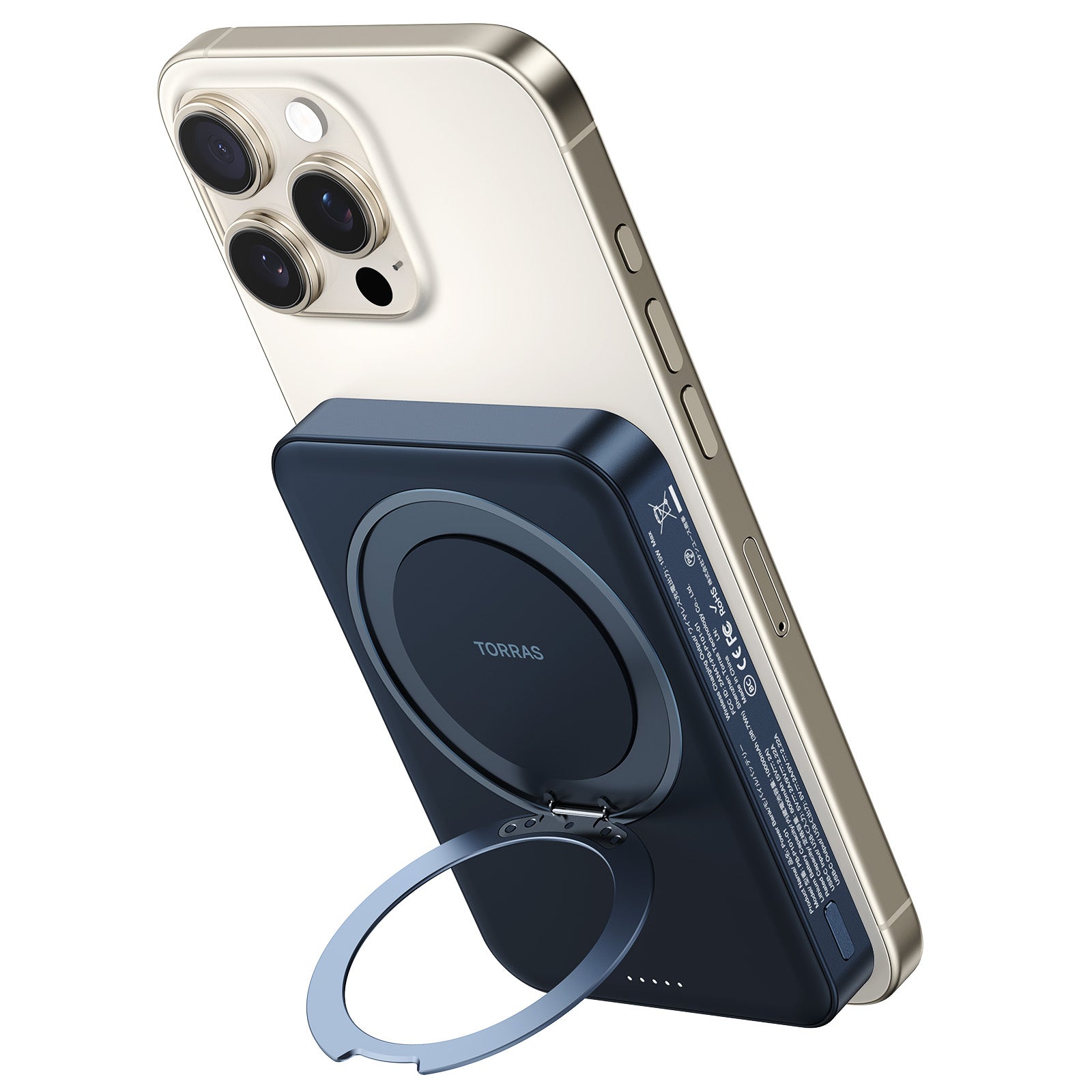 Qi2 10,000mAh Magnetic Wireless Power Bank with 360° Adjustable Stand - Fast Charging Portable Battery for iPhone 15/14/13, Samsung Galaxy - Perfect for Travel, Office, and Home Use