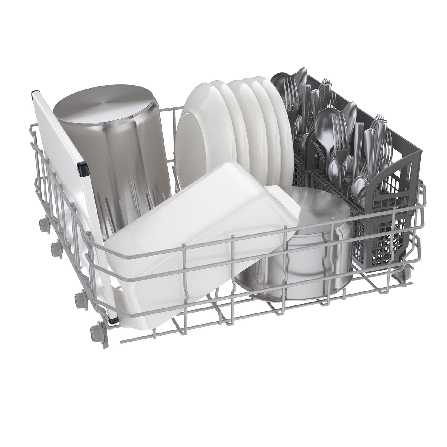 Bosch 24 Inch Stainless Steel Smart Dishwasher with Anti-Fingerprint Coating & Home Connect - SHE3AEM5N - Perfect for Modern Kitchens & Large Families