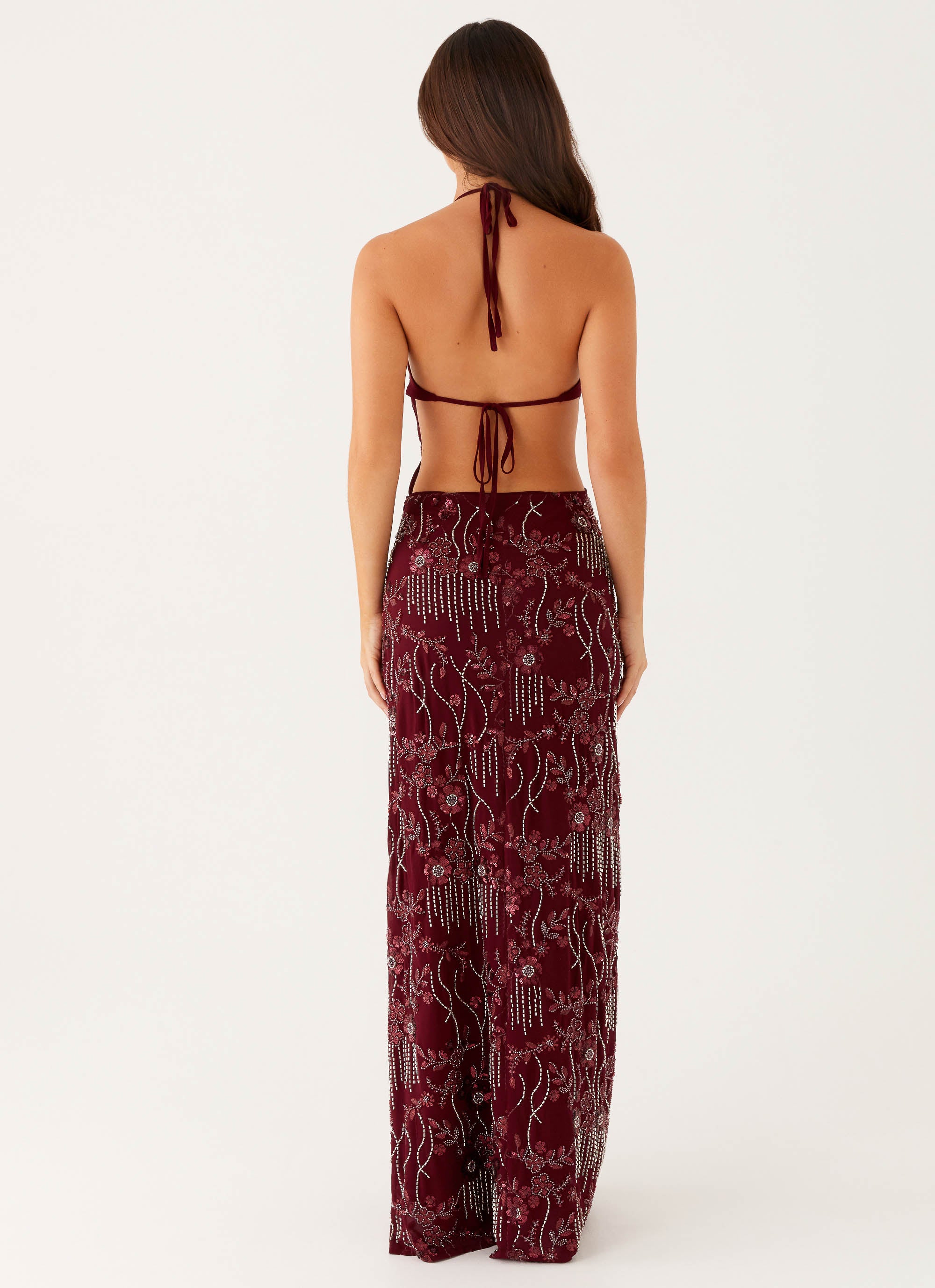 All For Love Maxi Dress Burgundy - Elegant Long Flowy Dress for Women | Perfect for Weddings, Parties & Summer Outfits
