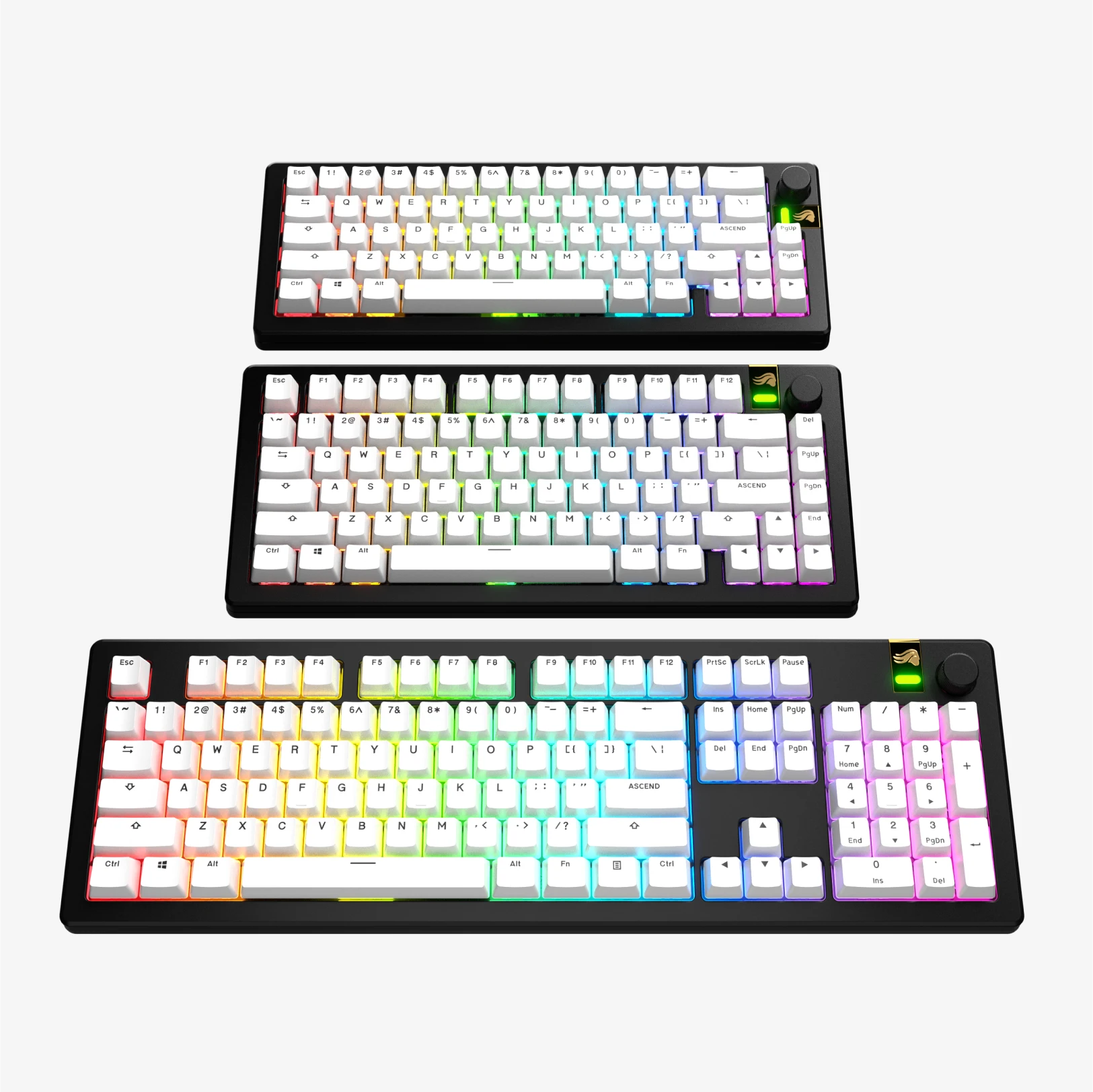 GPBT Classic White Keycaps - PBT Durable Mechanical Keyboard Keycaps for Gaming & Typing - Perfect for Cherry MX, Gateron & Other Switches (Office, Home, Gaming Setup)