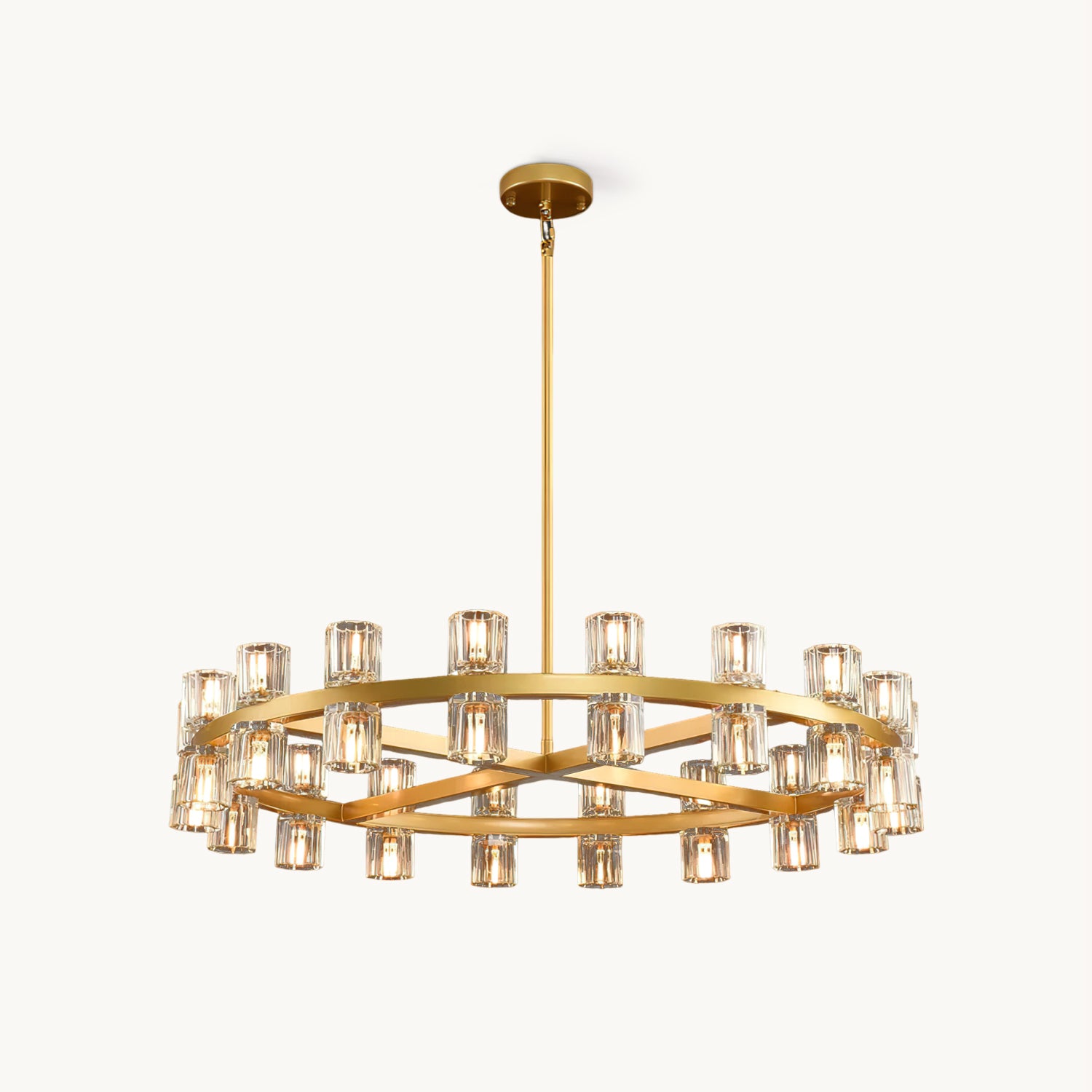 Akolia Crystal Chandelier - Elegant Lighting Fixture for Dining Room, Bedroom & Living Room | Modern Home Decor | Perfect for Weddings & Special Events
