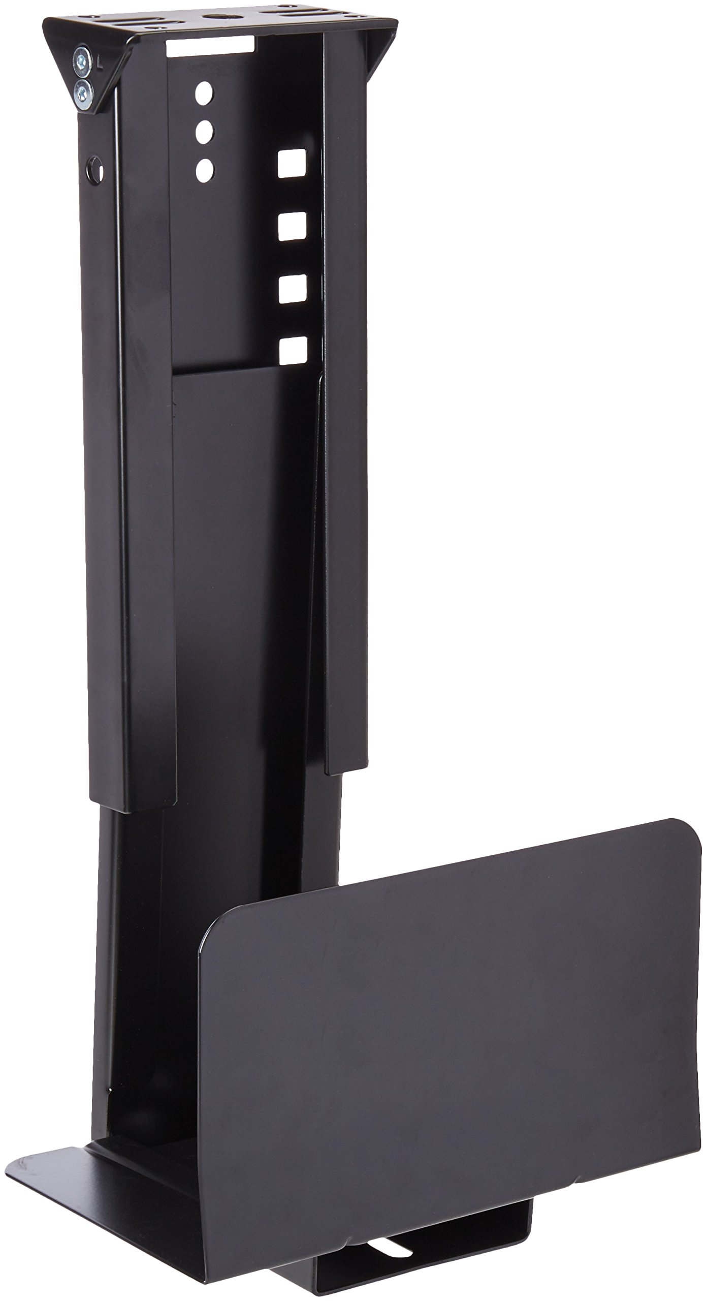 Safco Products 2176 Ergo-Comfort Fixed Mount CPU Holder - Gray | Under Desk Computer Tower Stand | Perfect for Office & Home Workspace Organization