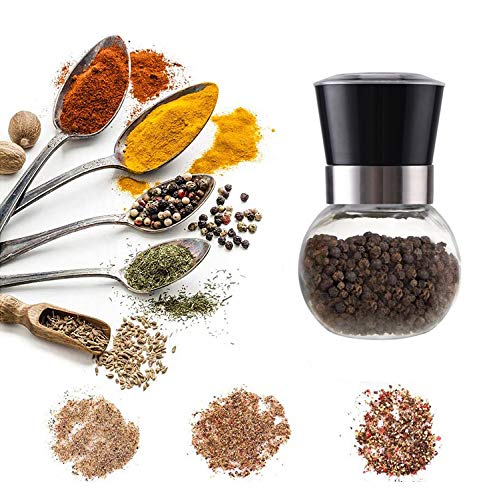 Premium Stainless Steel Salt and Pepper Grinder Set with Ceramic Mechanism - 4