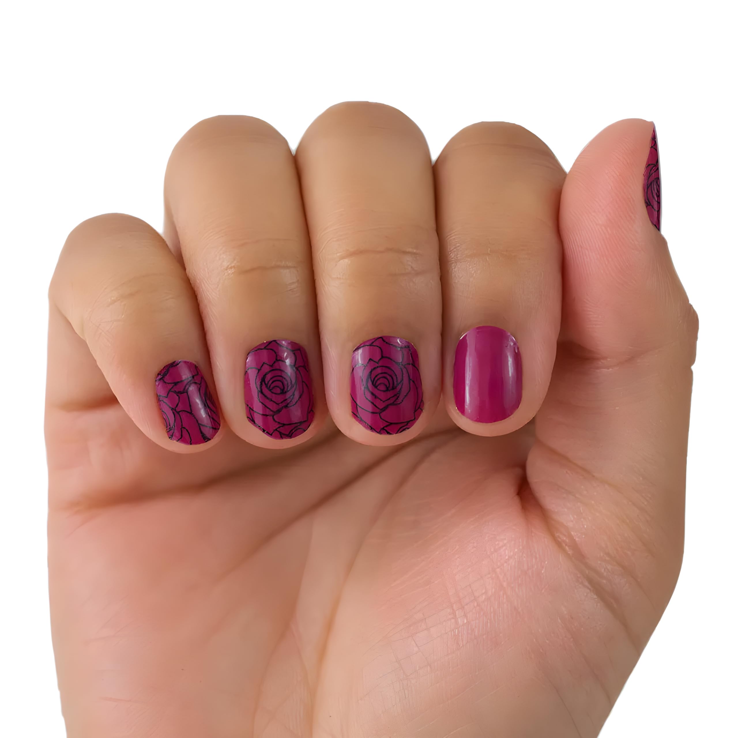 Color Street Real Nail Polish Strips - Rose Gold Glitter Nail Art Stickers for Women | Easy DIY Manicure at Home, Perfect for Parties & Special Occasions