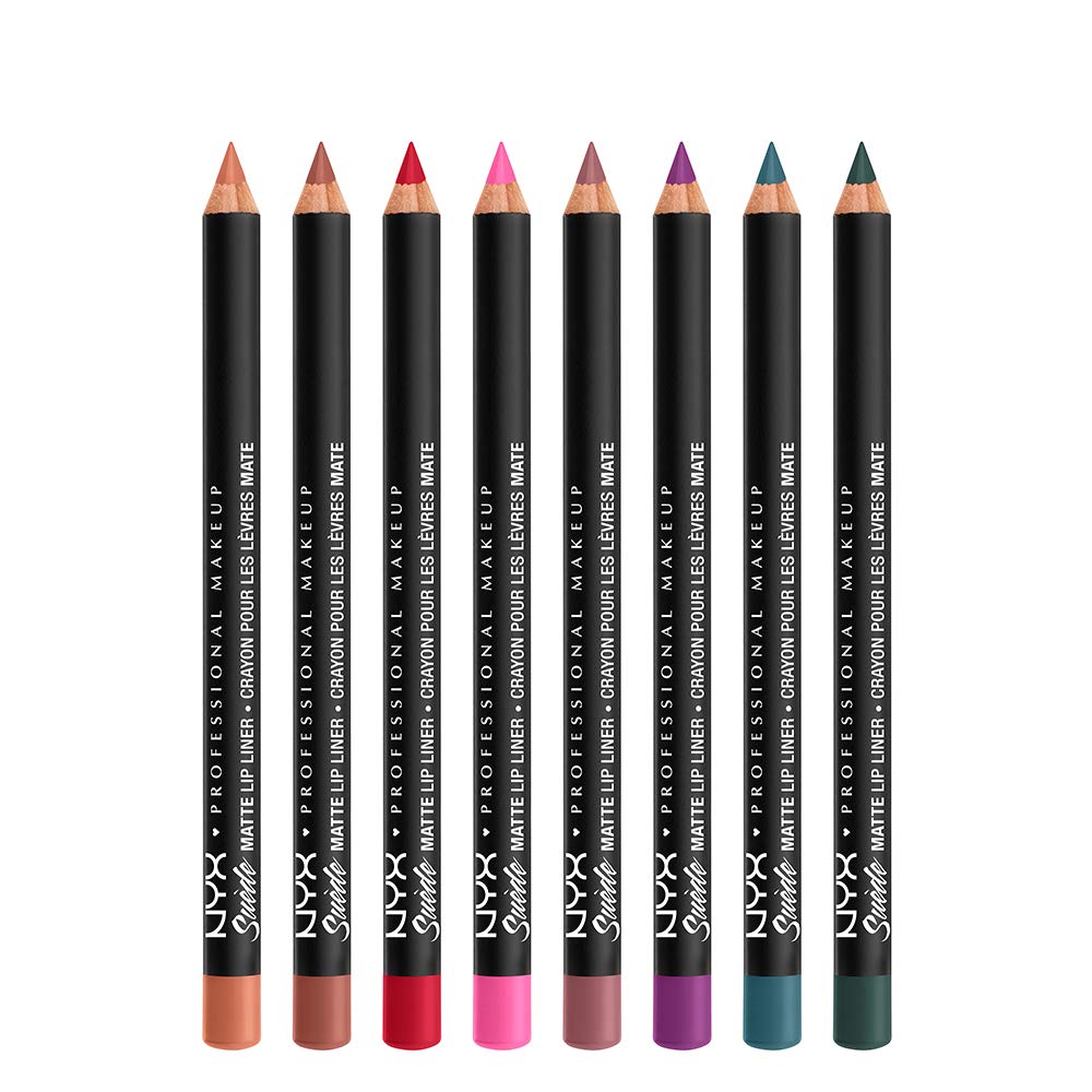 NYX Professional Makeup Suede Matte Lip Liner in Electroshock - Long Lasting Waterproof Lip Pencil for Bold Matte Lips | Perfect for Night Out, Party & Special Occasion Makeup