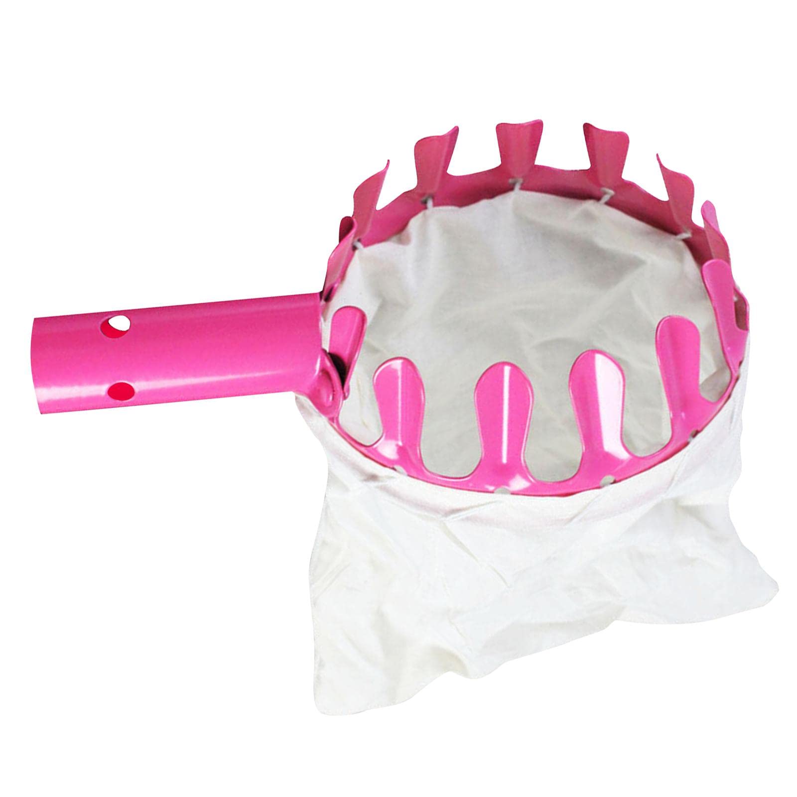 Premium Pink Fruit Picker - Durable Metal Fruit Catcher Tool for High Altitude Harvesting | Perfect for Plums, Gardening, Parks & Patios | Ideal for Home Orchards, Farm Use & Outdoor Fruit Collection