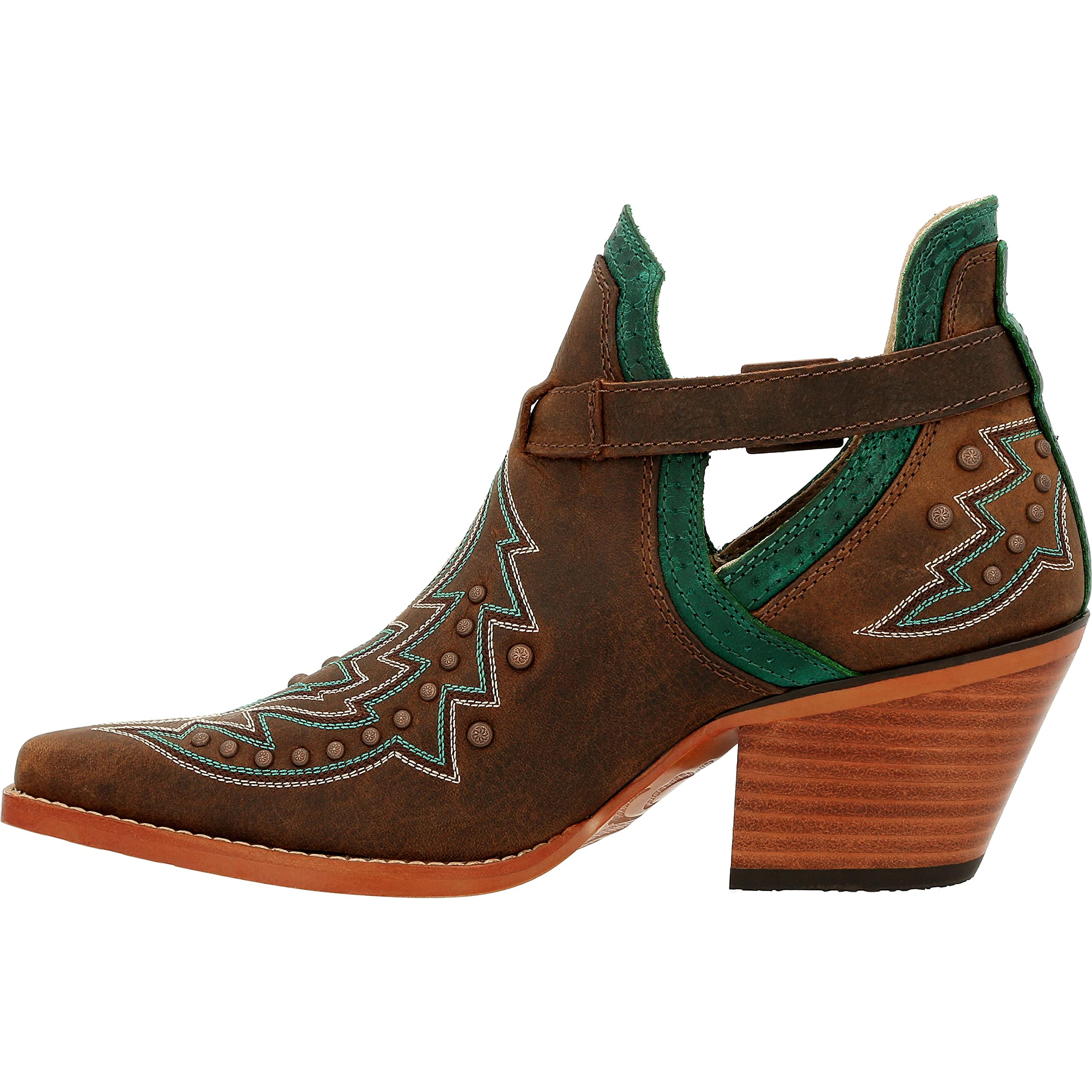 Durango Women's Crush™ Black Studded Western Booties - Stylish Ankle Boots for Cowgirl Fashion & Night Out