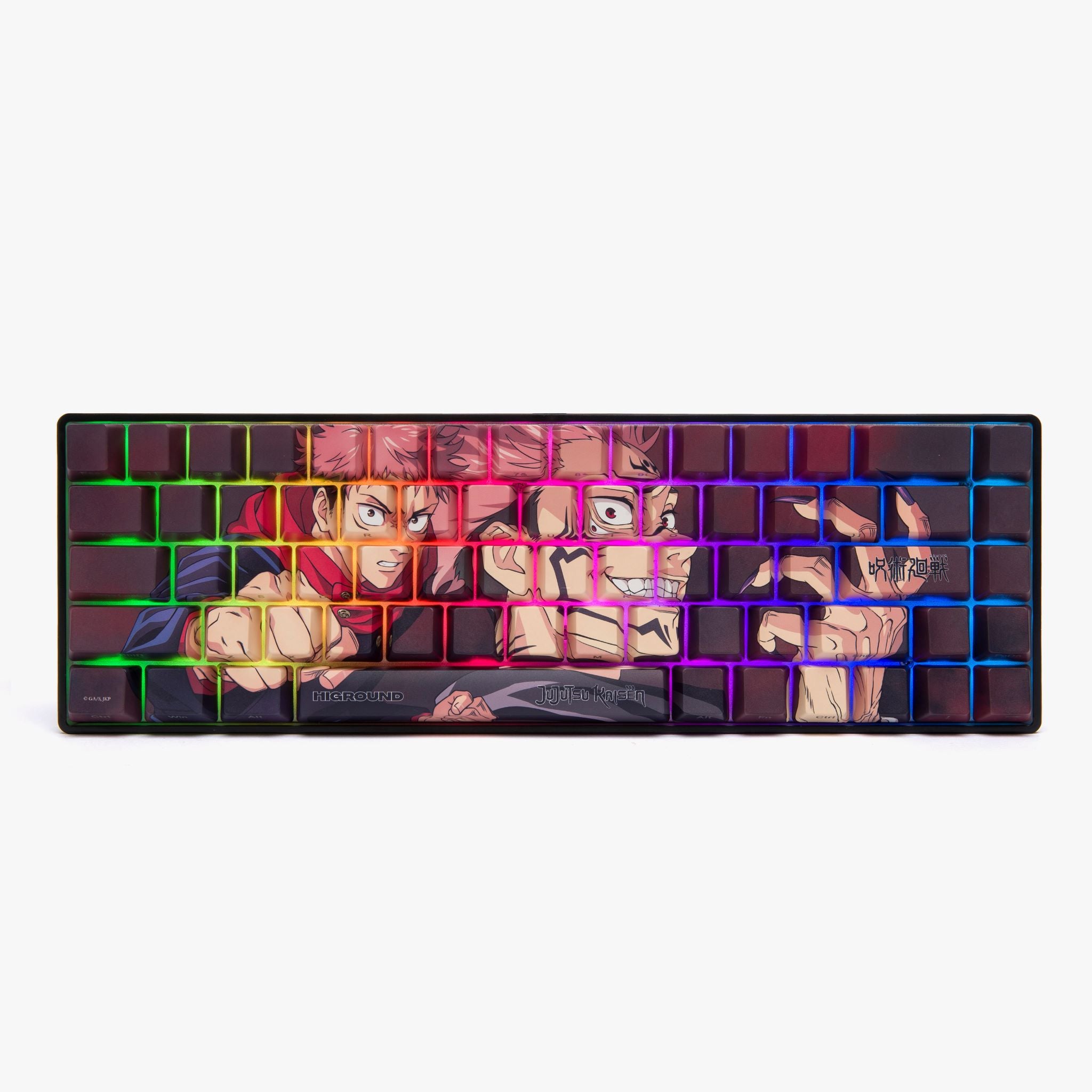 JJK x HG Basecamp 65 Mechanical Keyboard - Sukuna Themed Custom Gaming Keyboard with RGB Backlight | Perfect for Anime Fans, Esports & Office Work