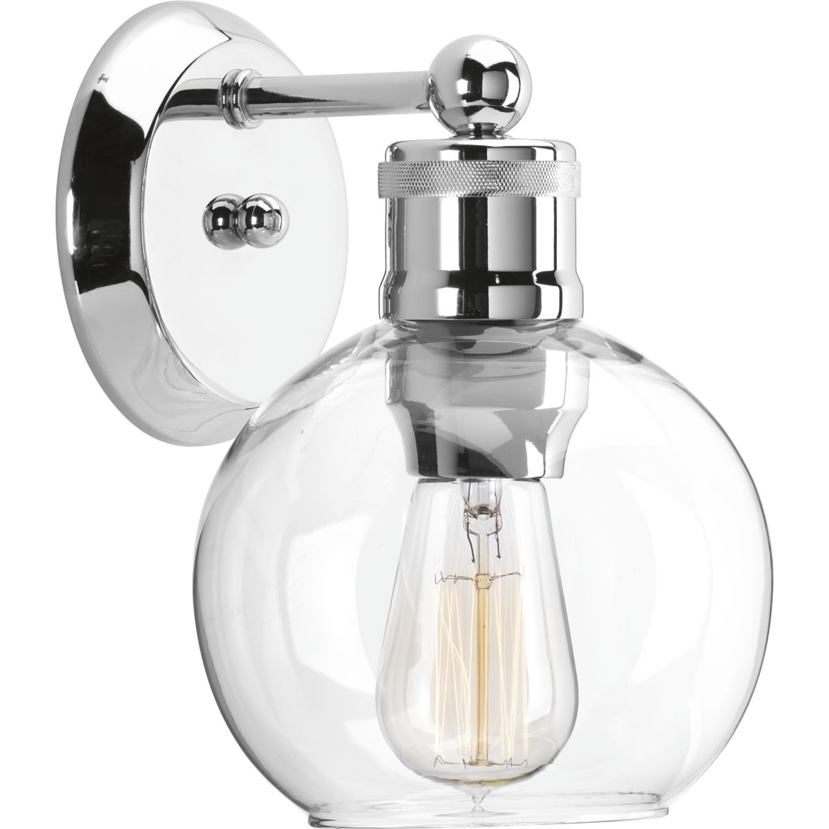 Modern Vanity Light for Bathroom - 3-Light LED Wall Sconce with Clear Glass Shades, Brushed Nickel Finish - Perfect for Makeup, Shaving & Bathroom Decor