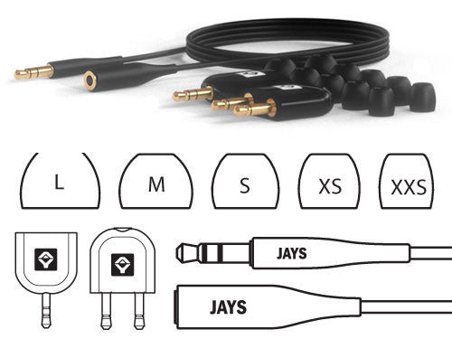 JAYS T-JAYS Premium In-Ear Headphones with High-Quality Sound for Music, Gaming & Travel - Comfortable & Durable Earphones for Commuters, Students & Audiophiles