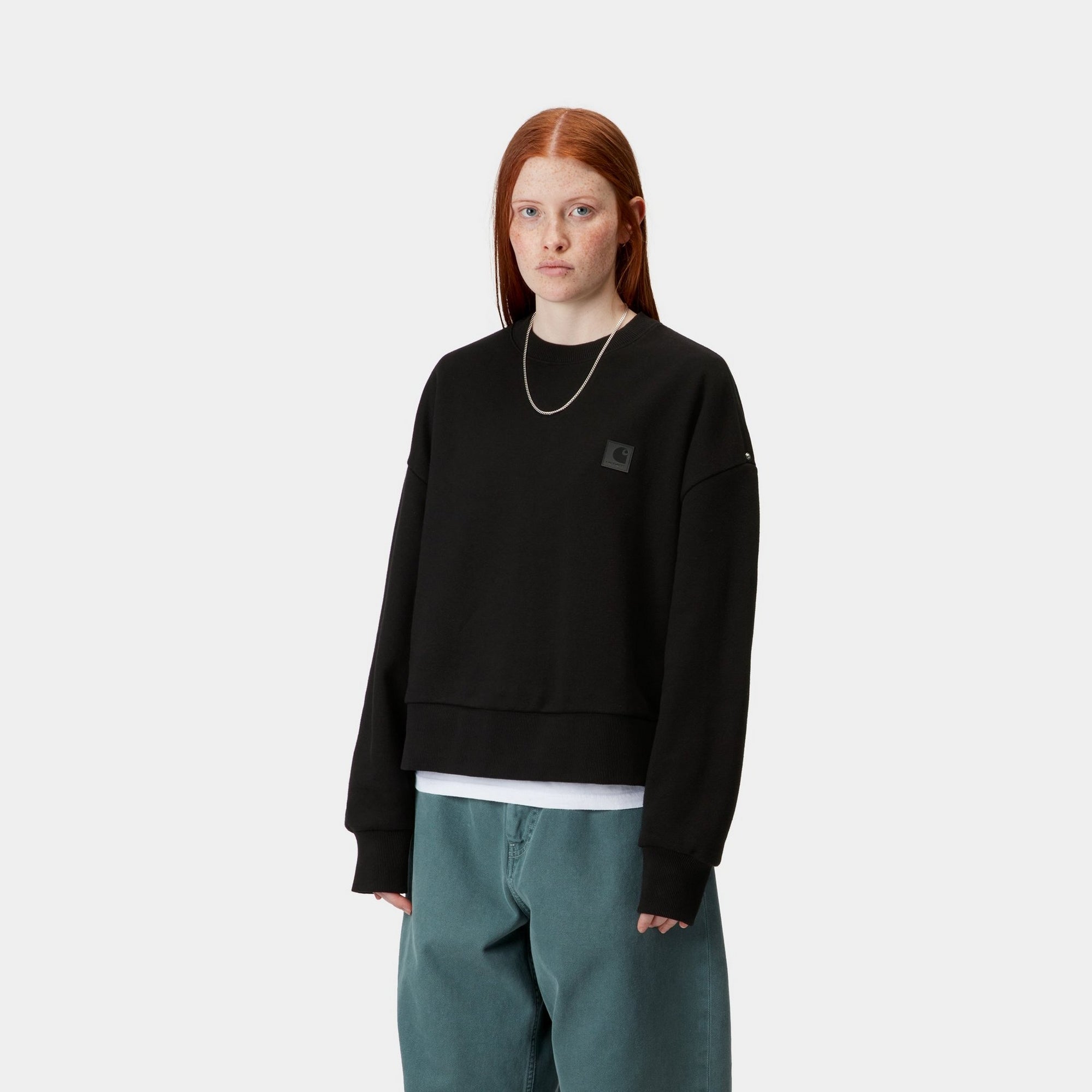 Women's Eldon Sweatshirt - Soft Fleece Pullover Hoodie in Black | Cozy Casual Wear for Fall & Winter | Perfect for Lounging, Running Errands & Outdoor Activities
