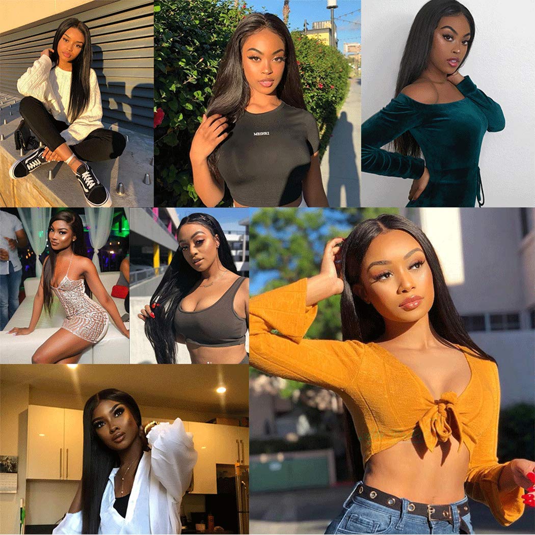 Premium 9A Malaysian Virgin Straight Hair Extensions - 4 Bundles 100% Unprocessed Human Hair Weave (1B Color, 10-16 Inches) for Women - Silky Smooth & Tangle-Free for Daily Styling, Parties & Special Occasions