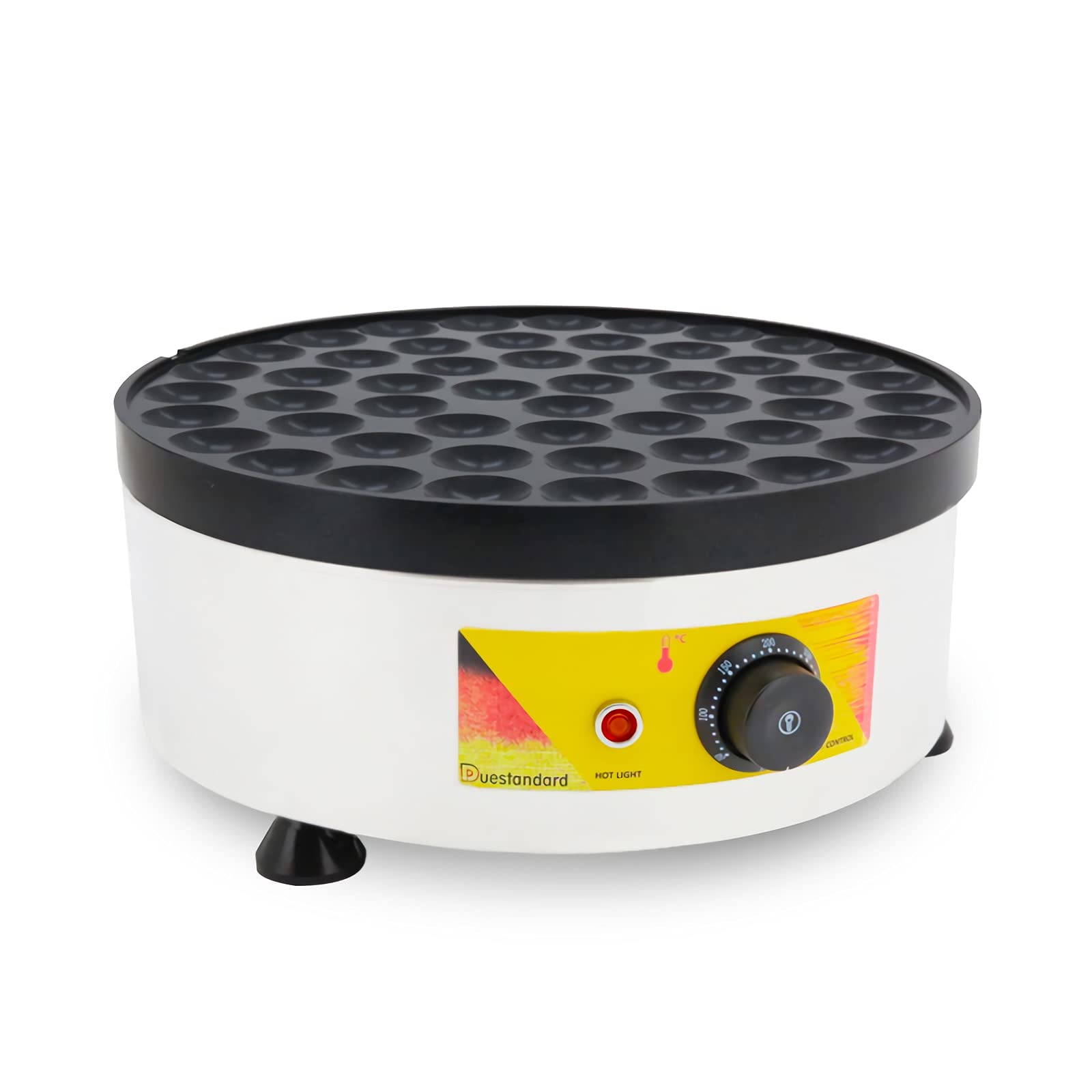 INTSUPERMAI Commercial Electric Pancake Maker - 52 Mini Dutch Poffertjes & Muffin Waffle Machine for Home, Kitchen, Restaurant, Snack Bar - Perfect for Breakfast, Brunch, and Dessert Making