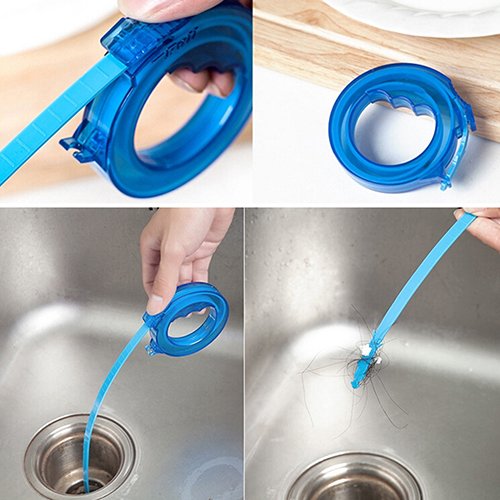 Loinhgeo Drain Cleaning Brush - Sink & Tub Hair Removal Tool for Bathroom, Kitchen, and Home Drain Maintenance | Unclog Drains Easily with This Flexible Snake Brush for Shower, Bathtub, and Sink Cleaning