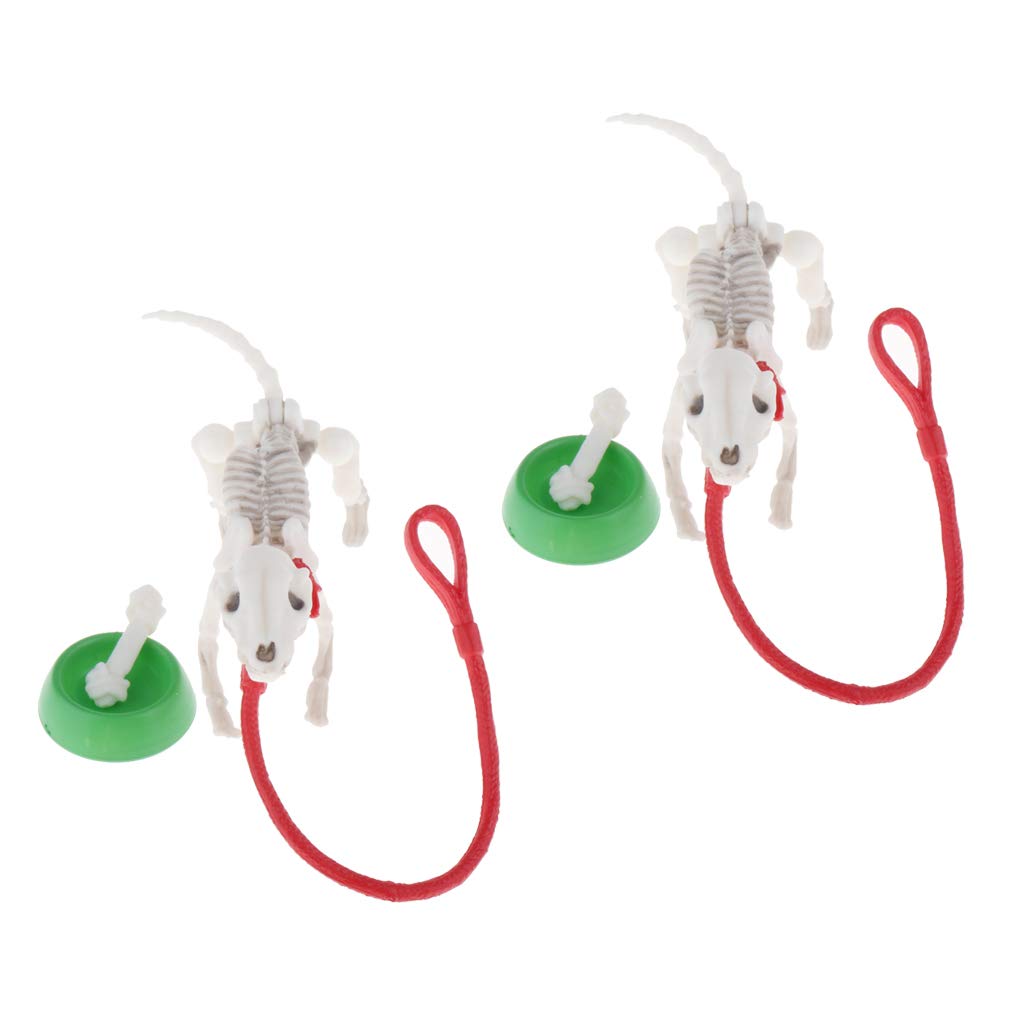 Miniature Skeleton Dog Bowl Set - Halloween Dollhouse Accessories & Spooky Decor for Pet Lovers - Perfect for Haunted House Displays, Gothic Home Decor, and Halloween Party Props