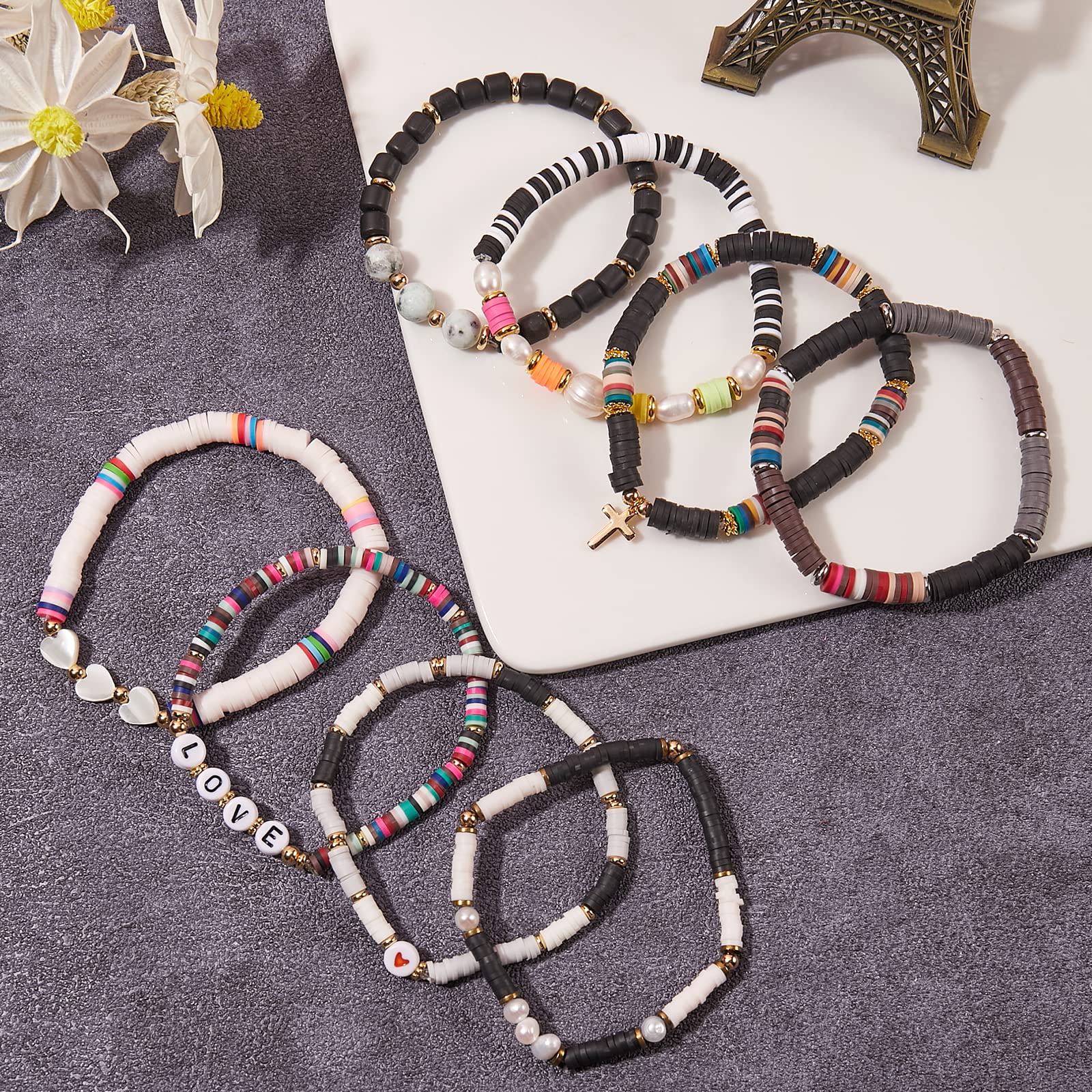 Ornaland Stretch Beaded Bracelets for Women & Men - Stackable Bohemian Surfer Jewelry - Perfect for Summer, Beach, Festival & Everyday Wear