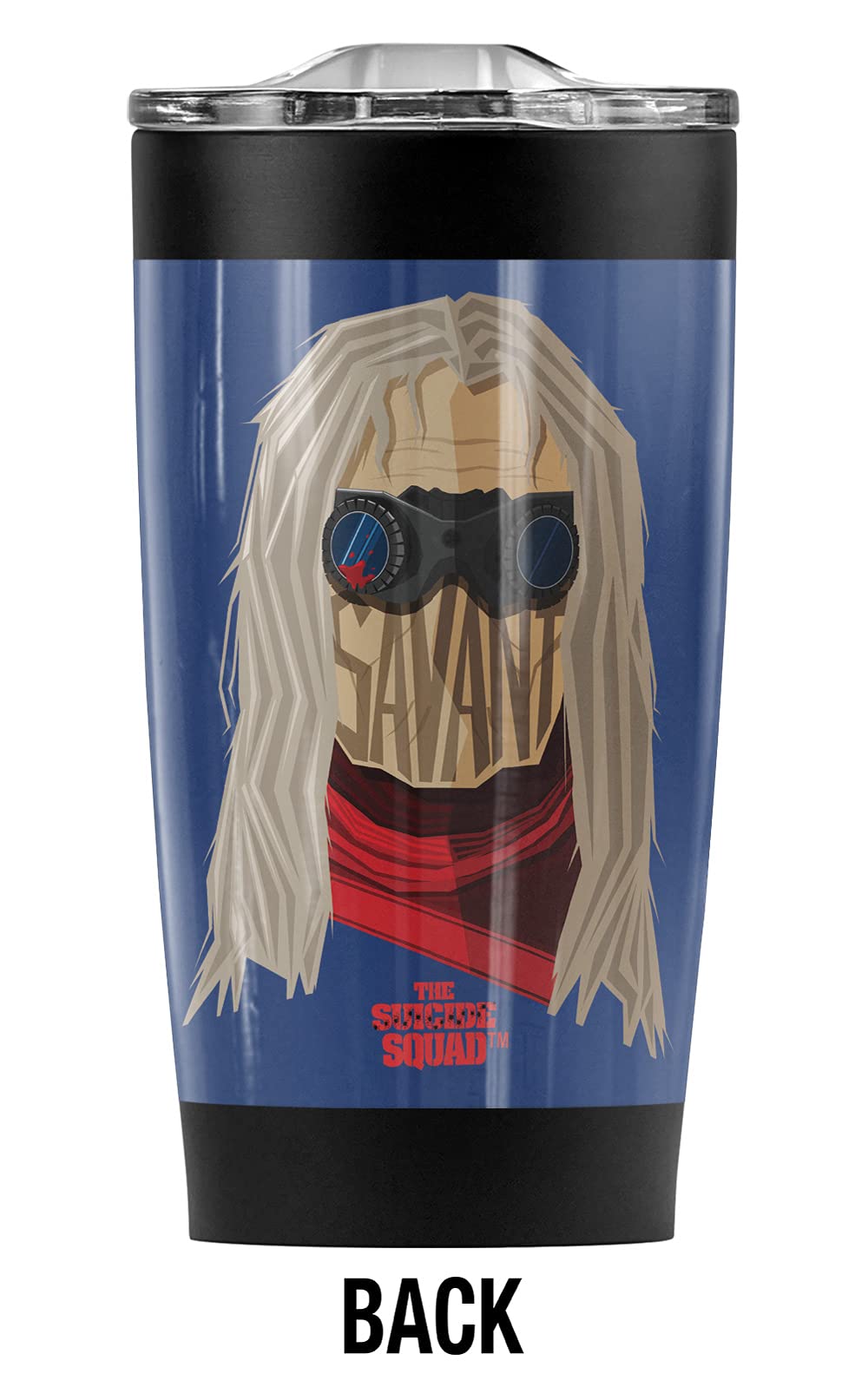LOGOVISION Suicide Squad 2 Savant Stainless Steel Tumbler 20oz - Vacuum Insulated Coffee Travel Mug with Leakproof Lid - Keeps Hot & Cold Beverages Perfect Temperature - Ideal for Office, Gym, Camping & Road Trips