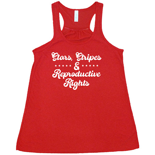 Stars Stripes and Reproductive Rights Shirt - Feminist Political Tee for Women - Protest Rally Apparel - American Flag Patriotic Womens T-Shirt - Perfect for Activism, Pride Marches & Political Events