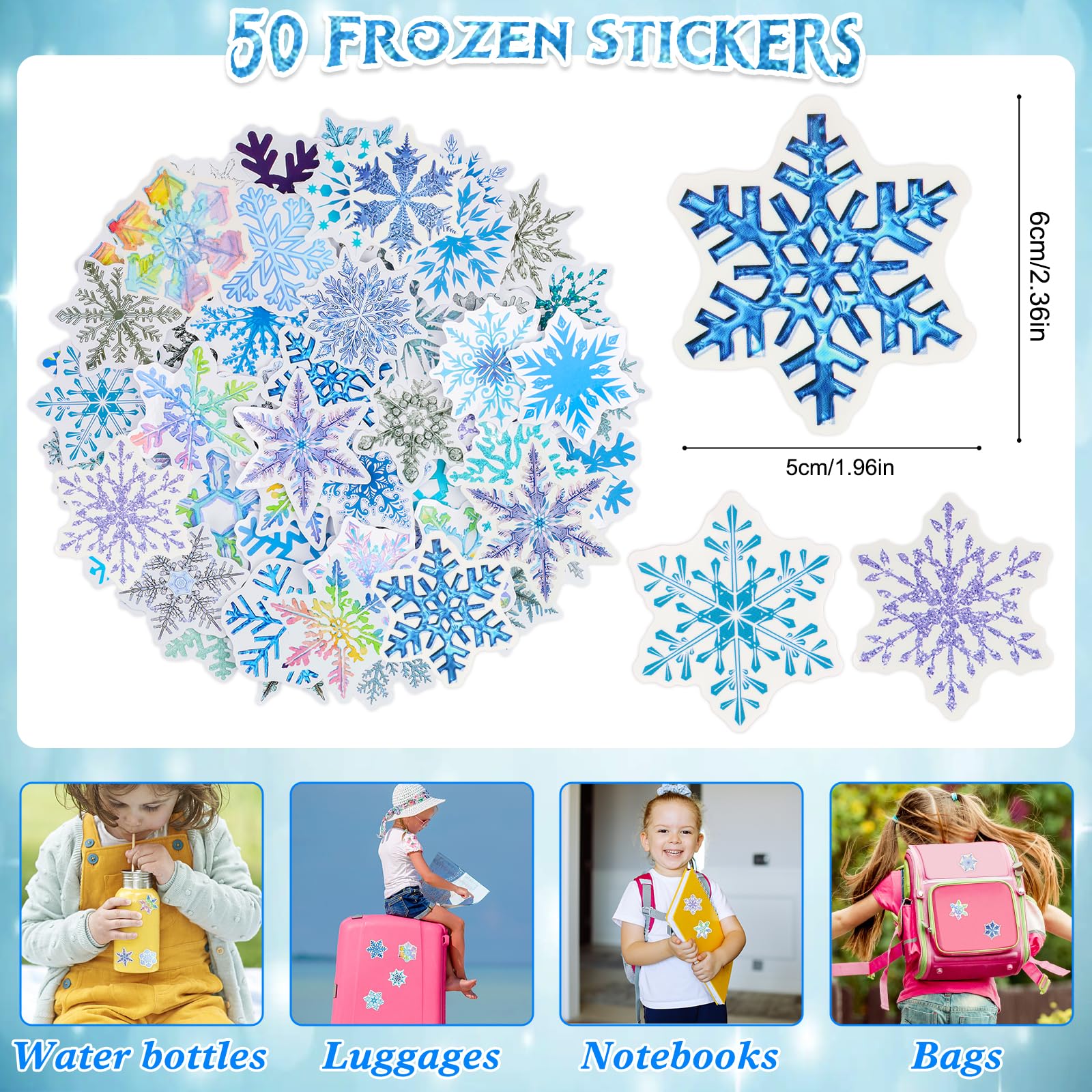 Frozen Birthday Party Supplies & Decorations - Frozen Party Favors, Goodie Bags Fillers, Pinata Fillers for Girls & Kids | Perfect for Frozen Themed Birthday Parties, School Events & Disney Princess Celebrations