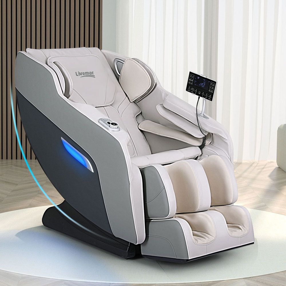 Livemor Electric Massage Chair with Recliner - Full Body Shiatsu Massage for Home & Office Relaxation - Perfect for Stress Relief, Back Pain, and Muscle Recovery