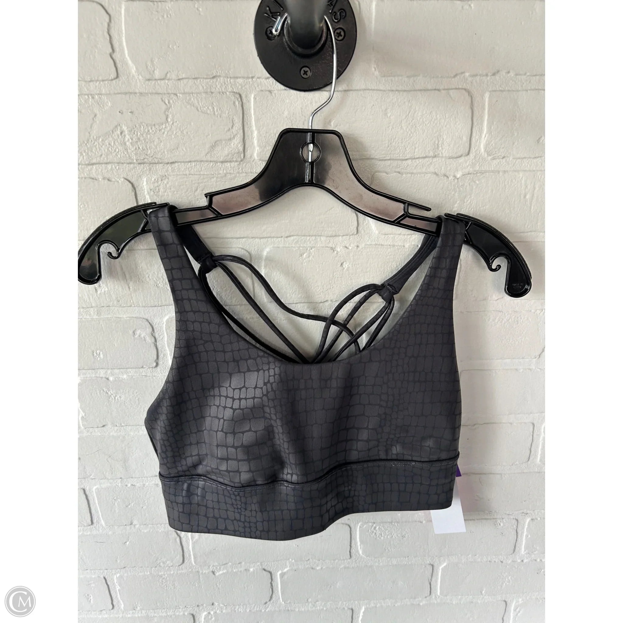 Marika Women's Grey Athletic Sports Bra - Size Large - High Support for Running, Yoga & Gym Workouts