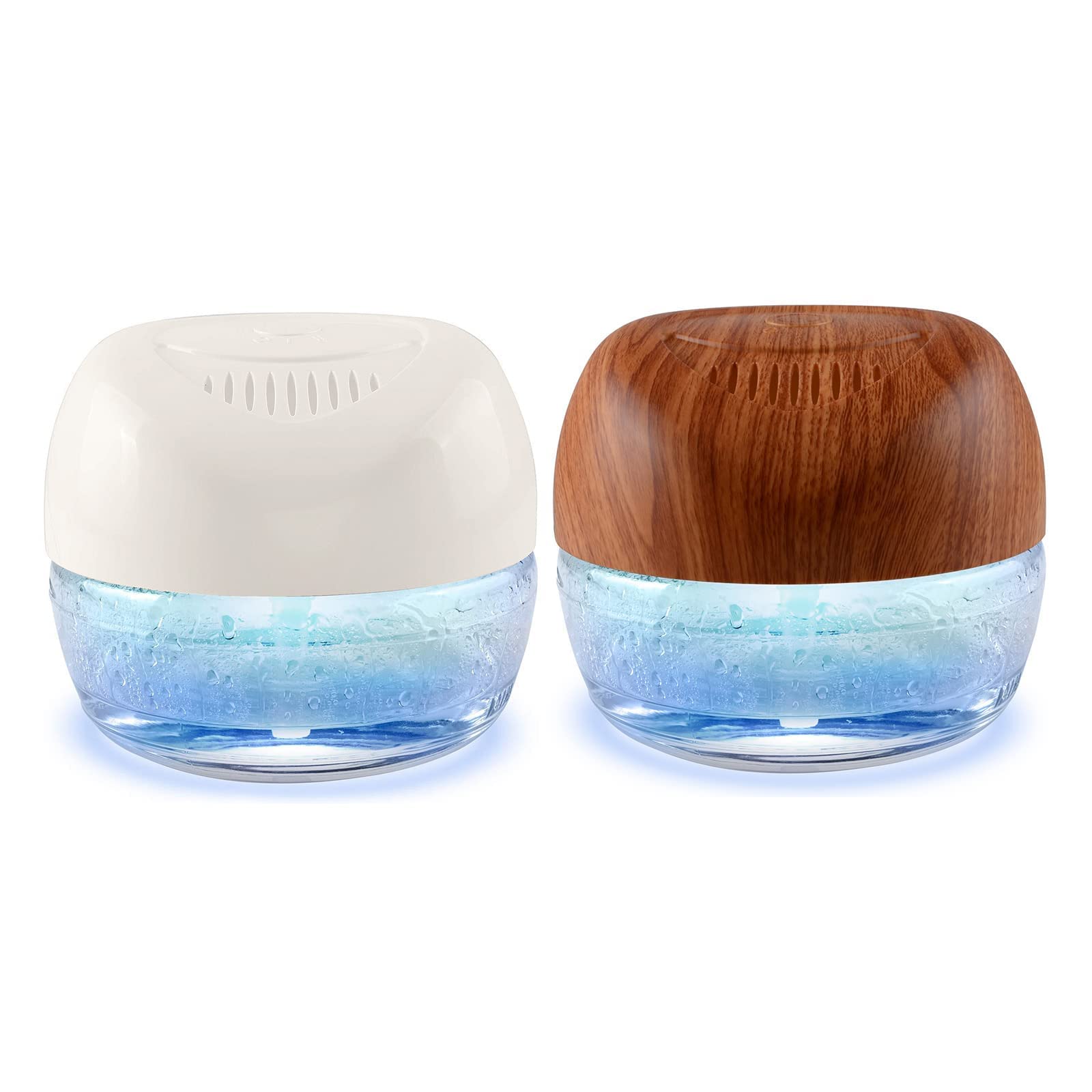 2-Pack Water-Based Air Purifier & Humidifier with 7-Color LED Mood Light - Air Freshener for Home, Bedroom, Office | Improves Air Quality & Creates Relaxing Atmosphere