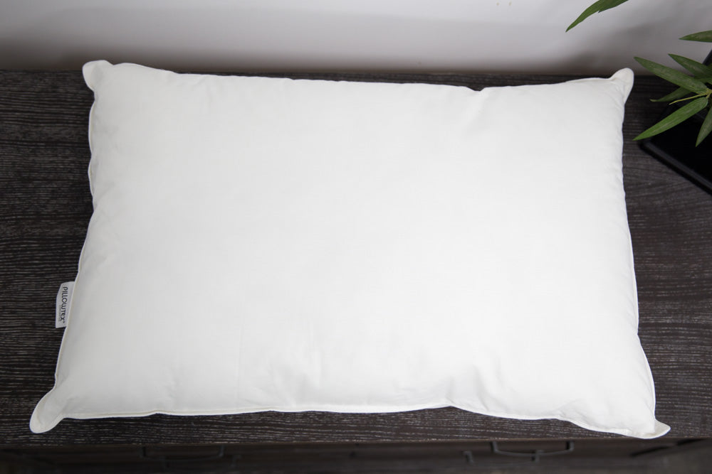 Premium White Goose Down & Feather Pillow - 75% Feather 25% Down Blend for Ultimate Comfort - Perfect for Side Sleepers & Luxury Bedding
