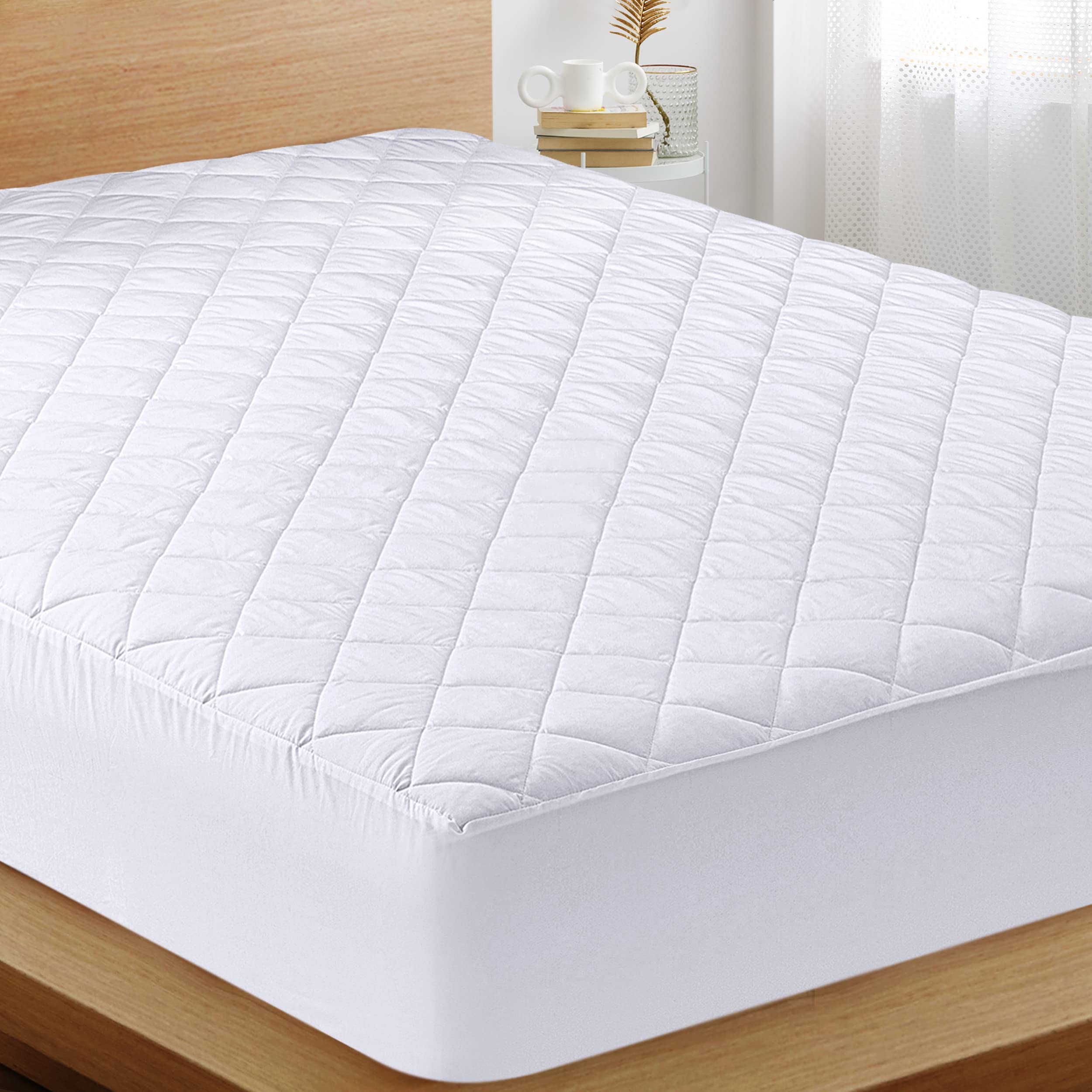 Utopia Bedding Quilted Fitted Mattress Pad - Short Queen Size, 16