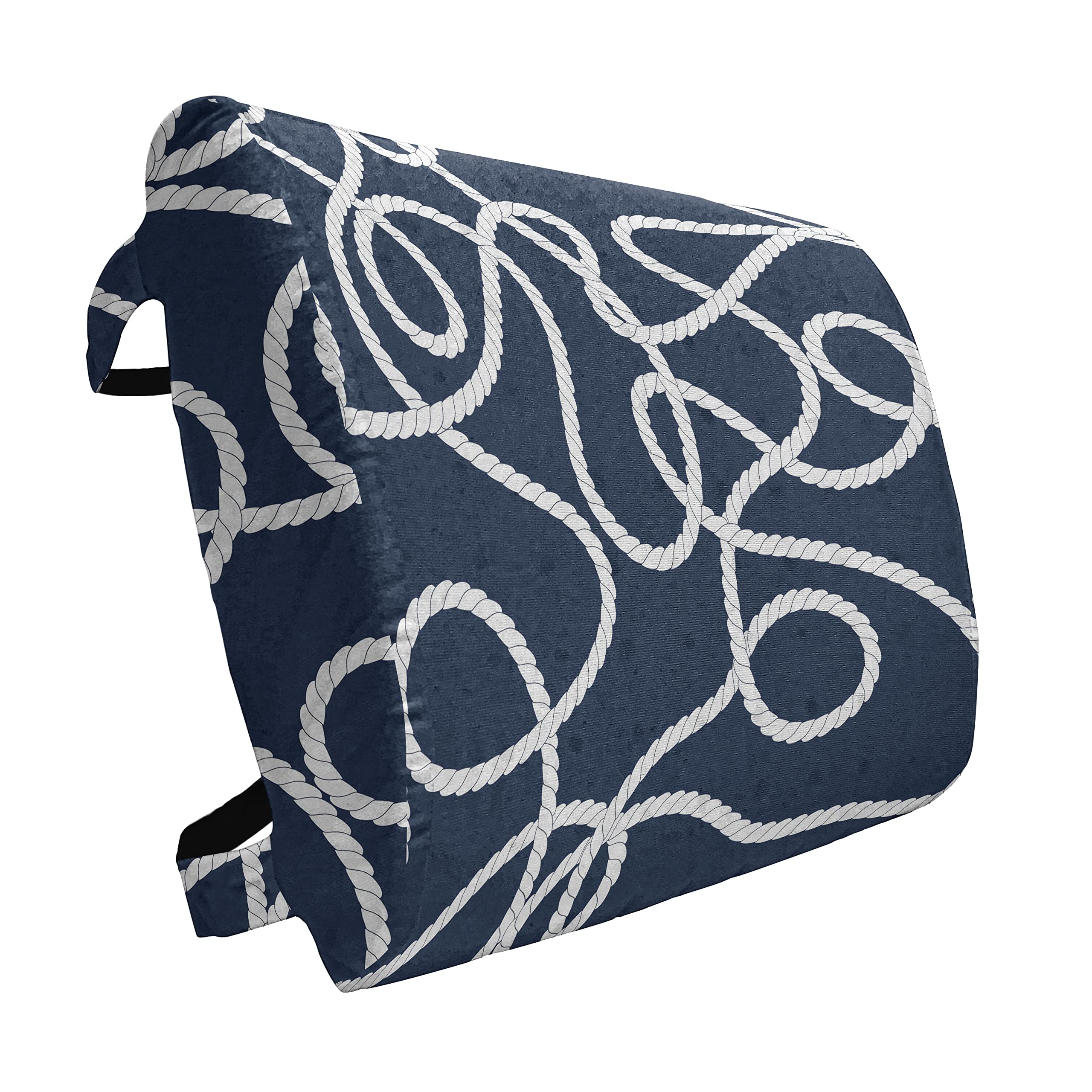 Ambesonne Navy Blue Lumbar Support Pillow - High Density Foam Back Cushion for Office Chair & Car Seat (14