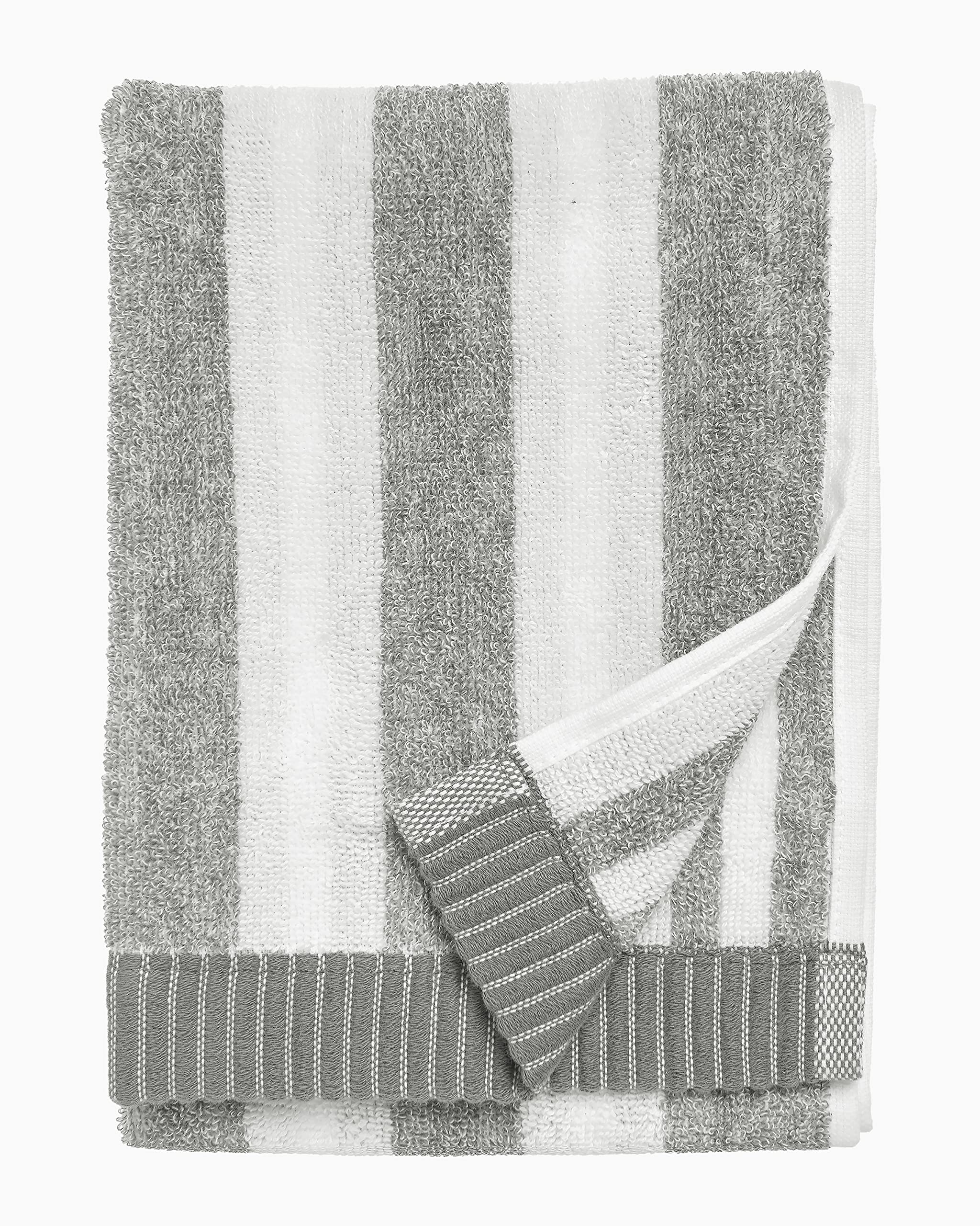MARIMEKKO Kaksi Raitaa Terry Cotton Guest Towel Set - Grey Nimikko & Ujo Patterned Bathroom Hand Towels 20x12 Inches - Perfect for Guest Bathrooms, Powder Rooms & Spa Decor