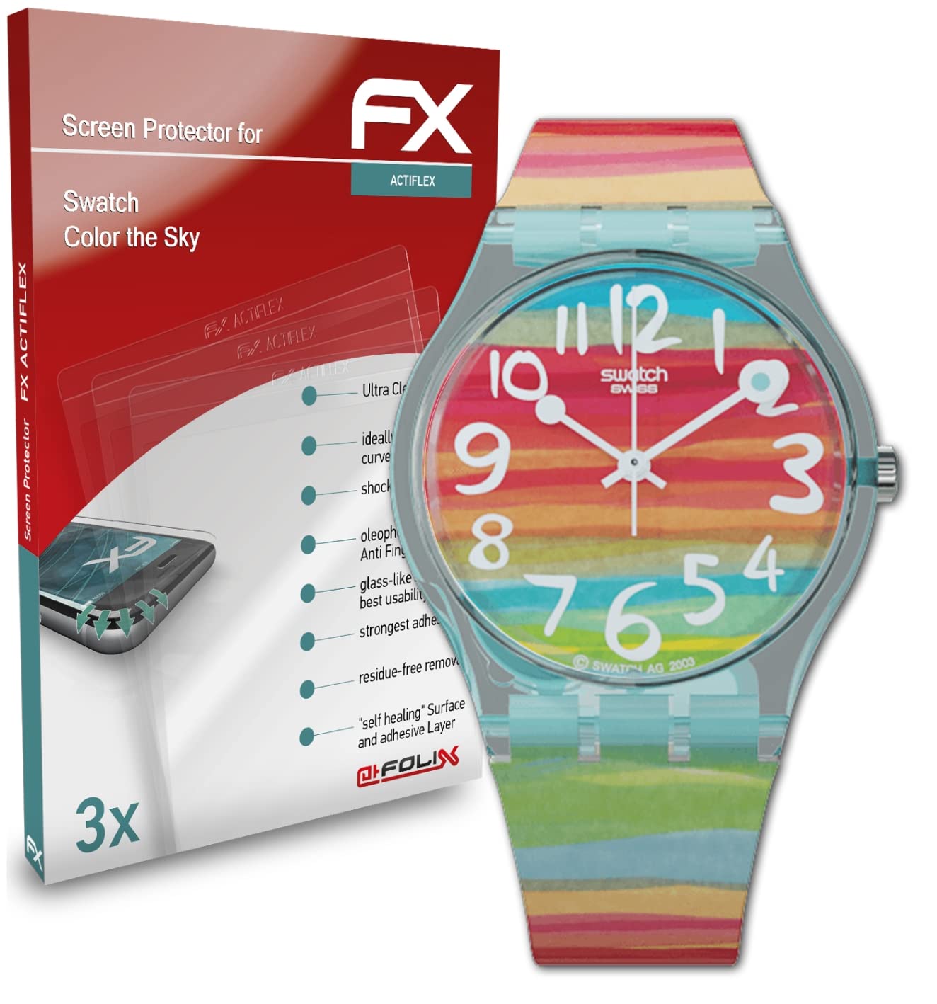 Ultra Clear Flexible Screen Protector for Swatch Color the Sky - 3 Pack HD Anti-Scratch Film for Smartwatches | Perfect for Outdoor Sports & Daily Wear Protection