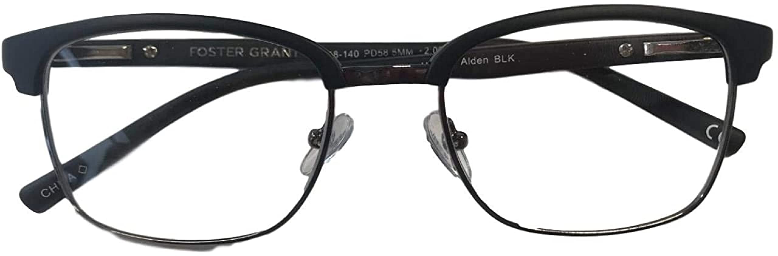 Magnivision Foster Grant Alden Round Reading Glasses +1.25 Strength - Classic Lightweight Frame for Men & Women - Perfect for Reading, Computer Work & Close-Up Tasks